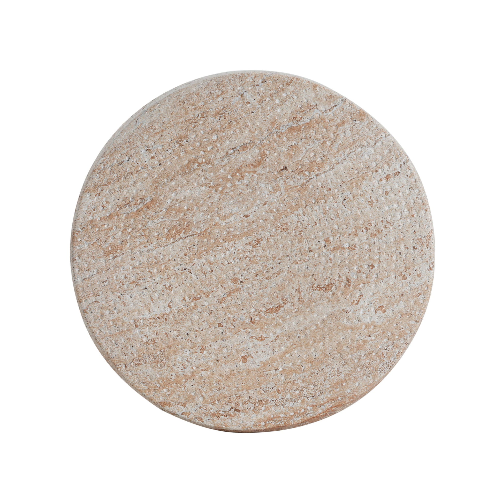Outdoor / Indoor Lightweight, Concrete Side Table, Travertine - Beige - Best Buy Furniture