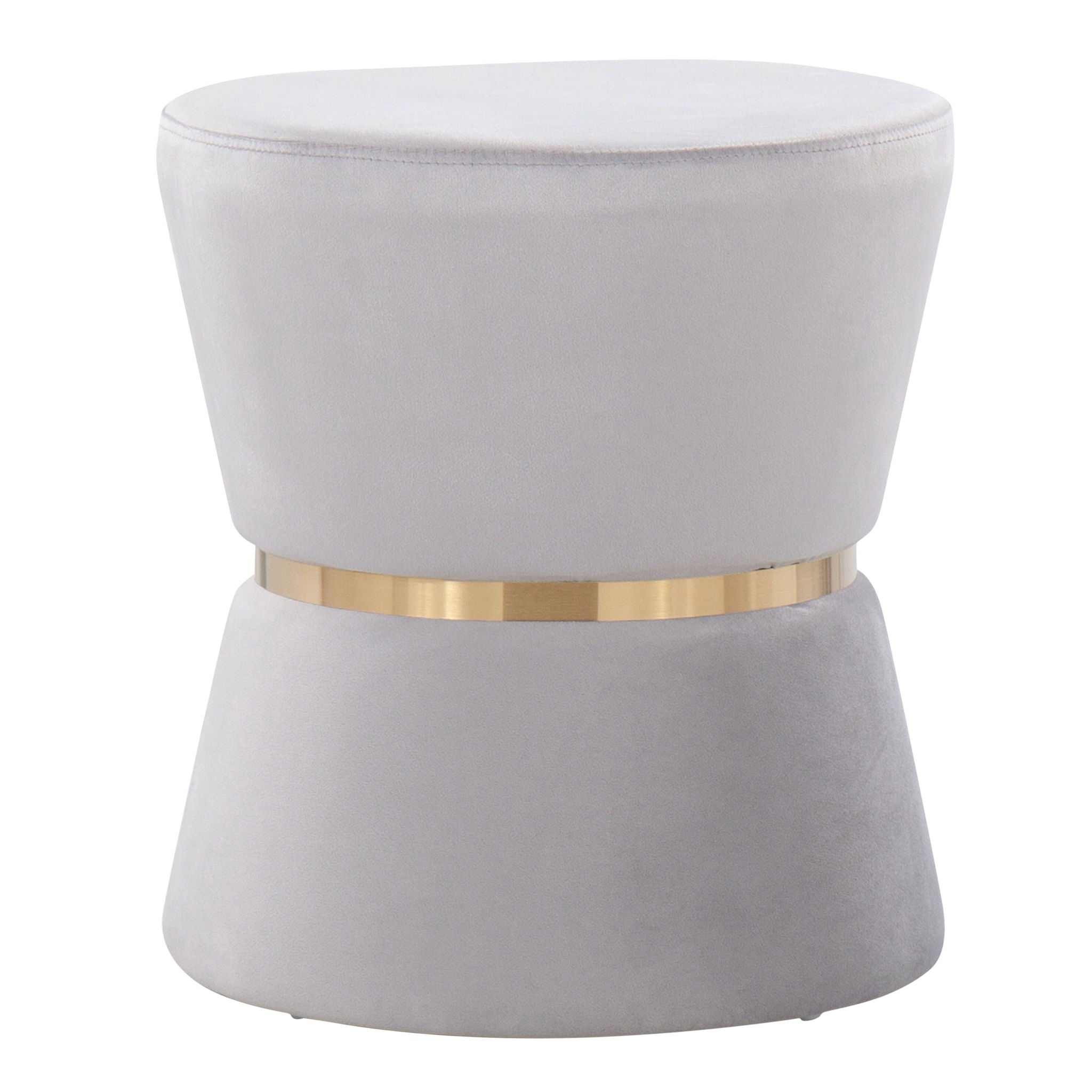 Gemma - Contemporary / Glam Ottoman - Silver / Gold - Best Buy Furniture