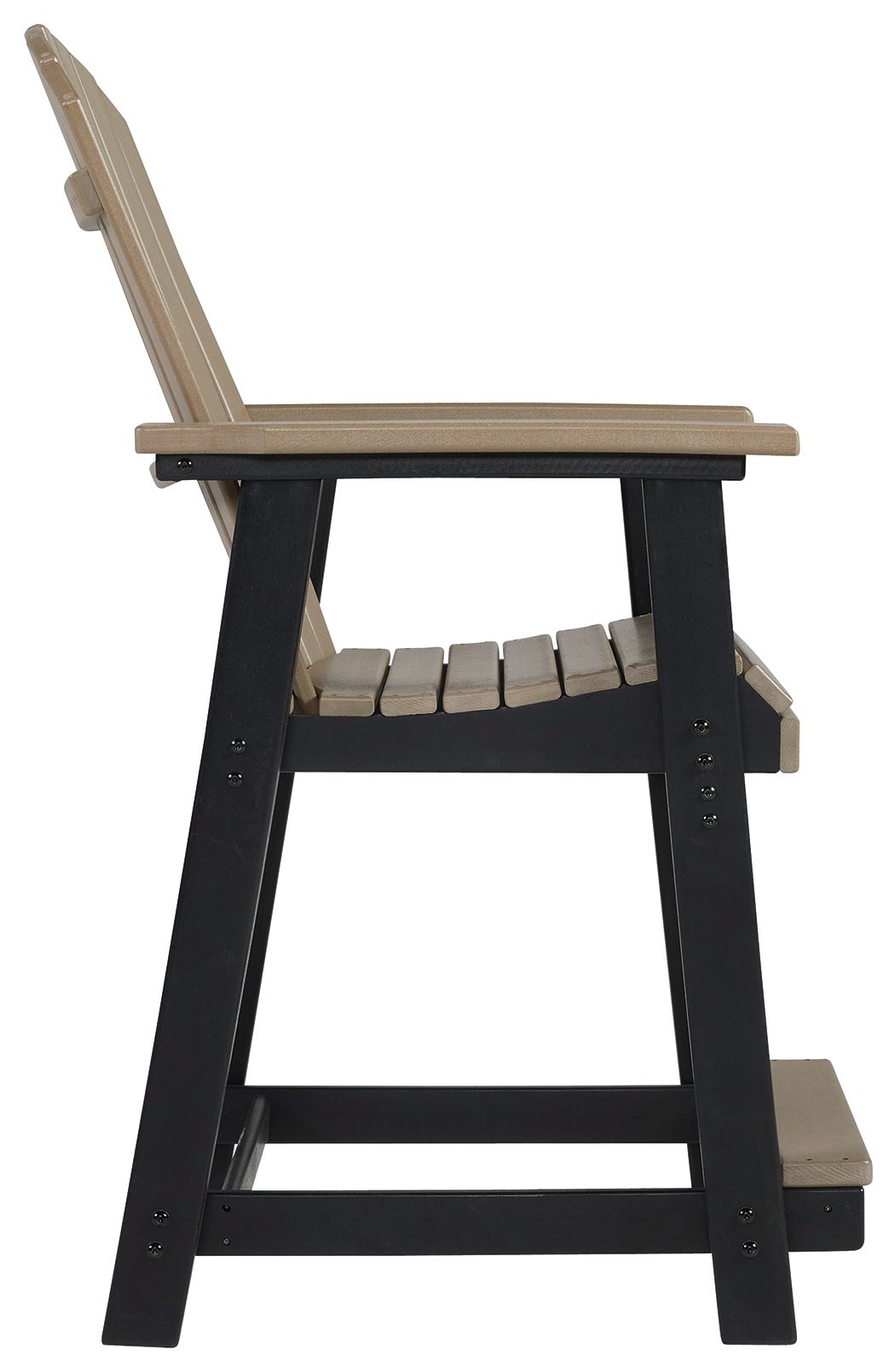 Fairen Trail - Barstool (Set of 2) - Black / Driftwood - Best Buy Furniture