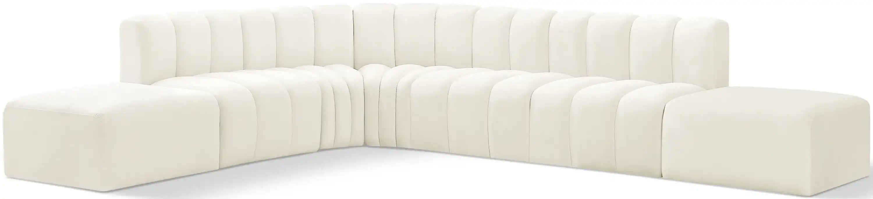Arc - Velvet 7 Piece Corner Modular Sofa - Best Buy Furniture