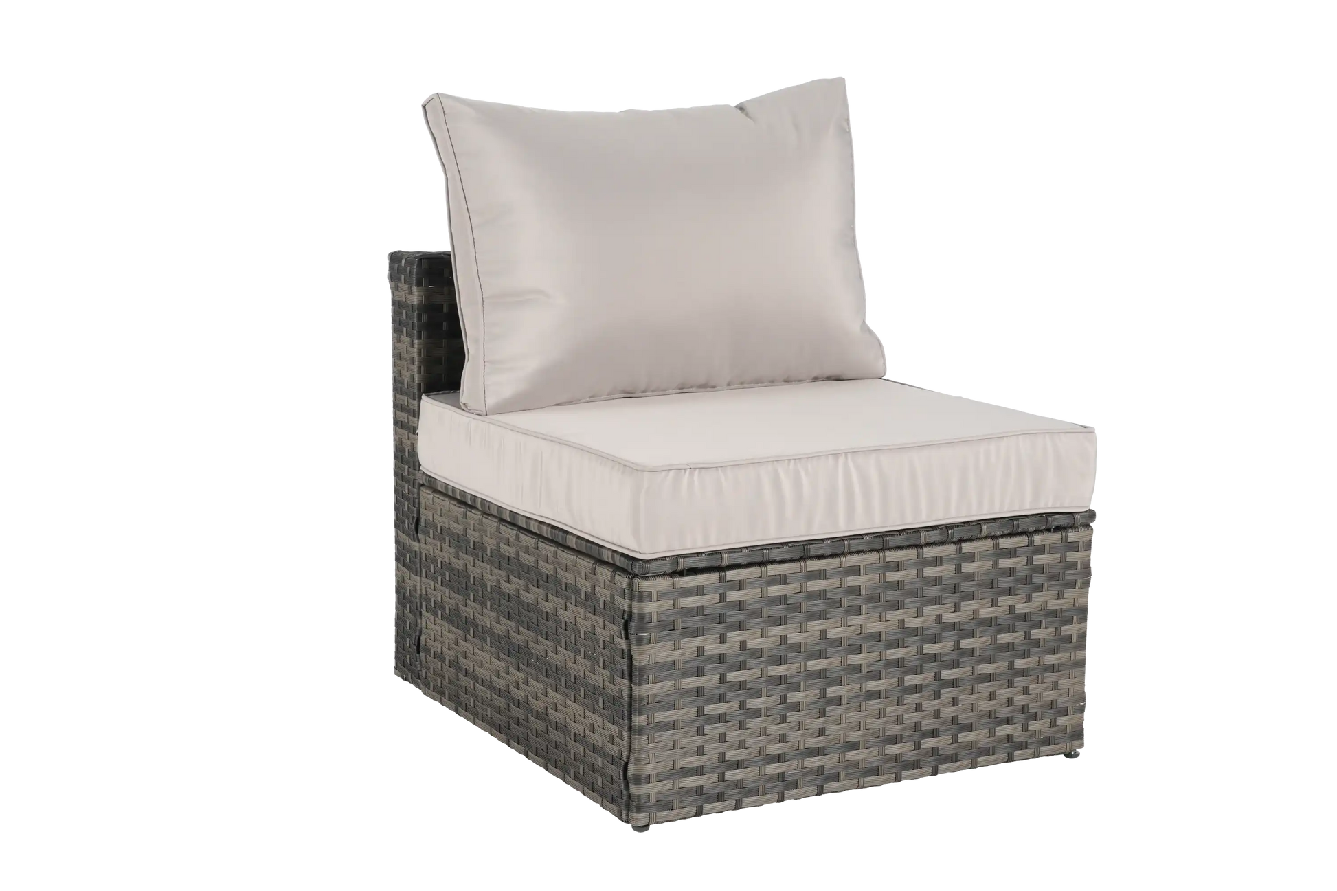 8 Piece L- Shaped Outdoor Patio Sofa Set with Ottoman & Glass Top Table - Best Buy Furniture