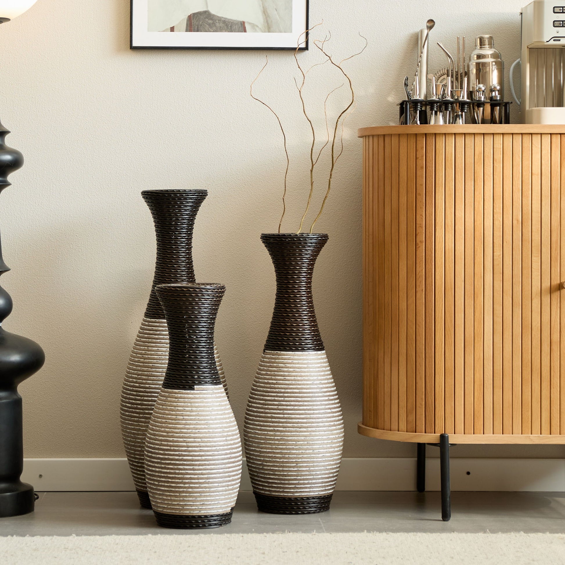 Designer Floor Vases, Large Vases For Home Decor Flooring (Set of 3) - Best Buy Furniture