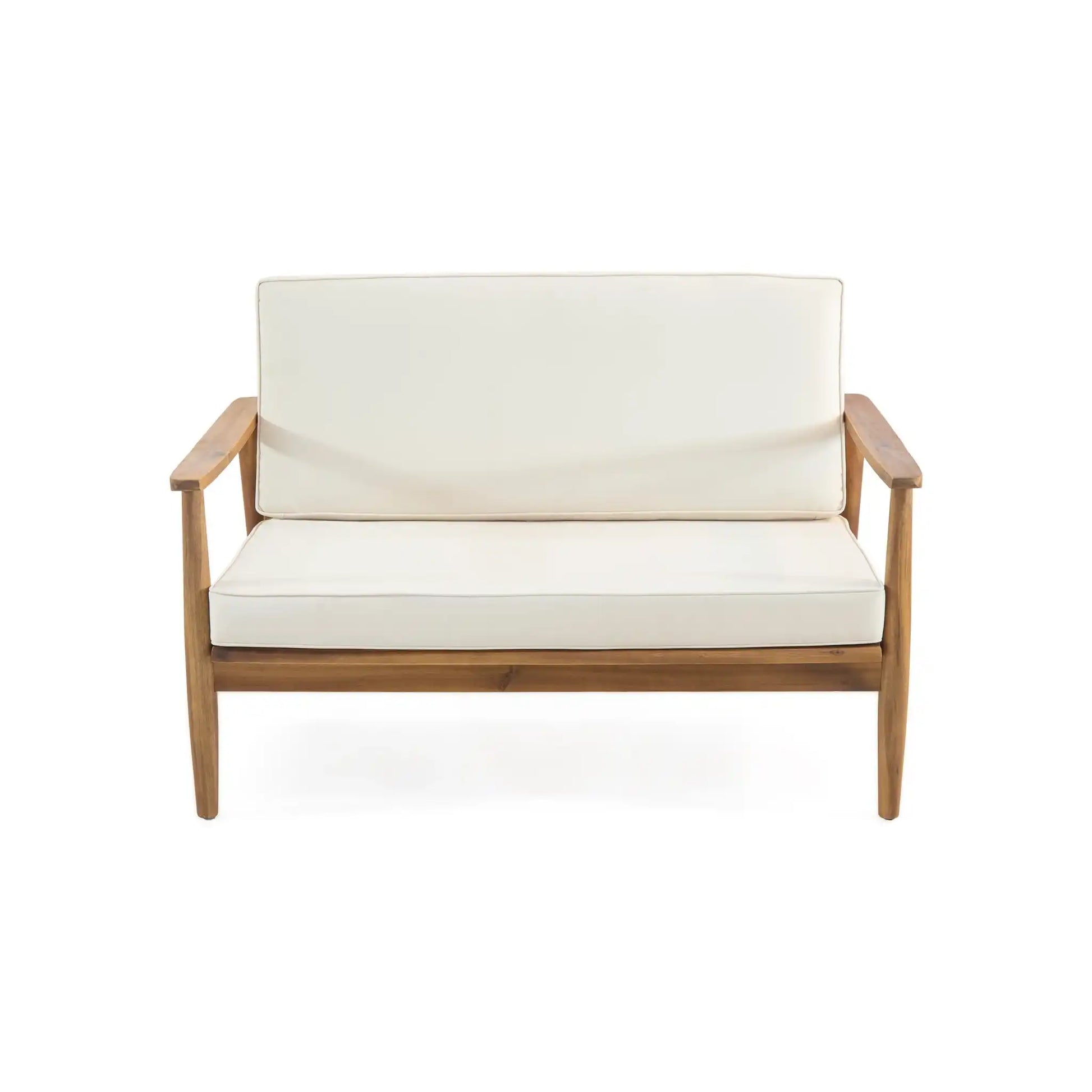 Outdoor Acacia Wood Loveseat Set With Coffee Table - Best Buy Furniture
