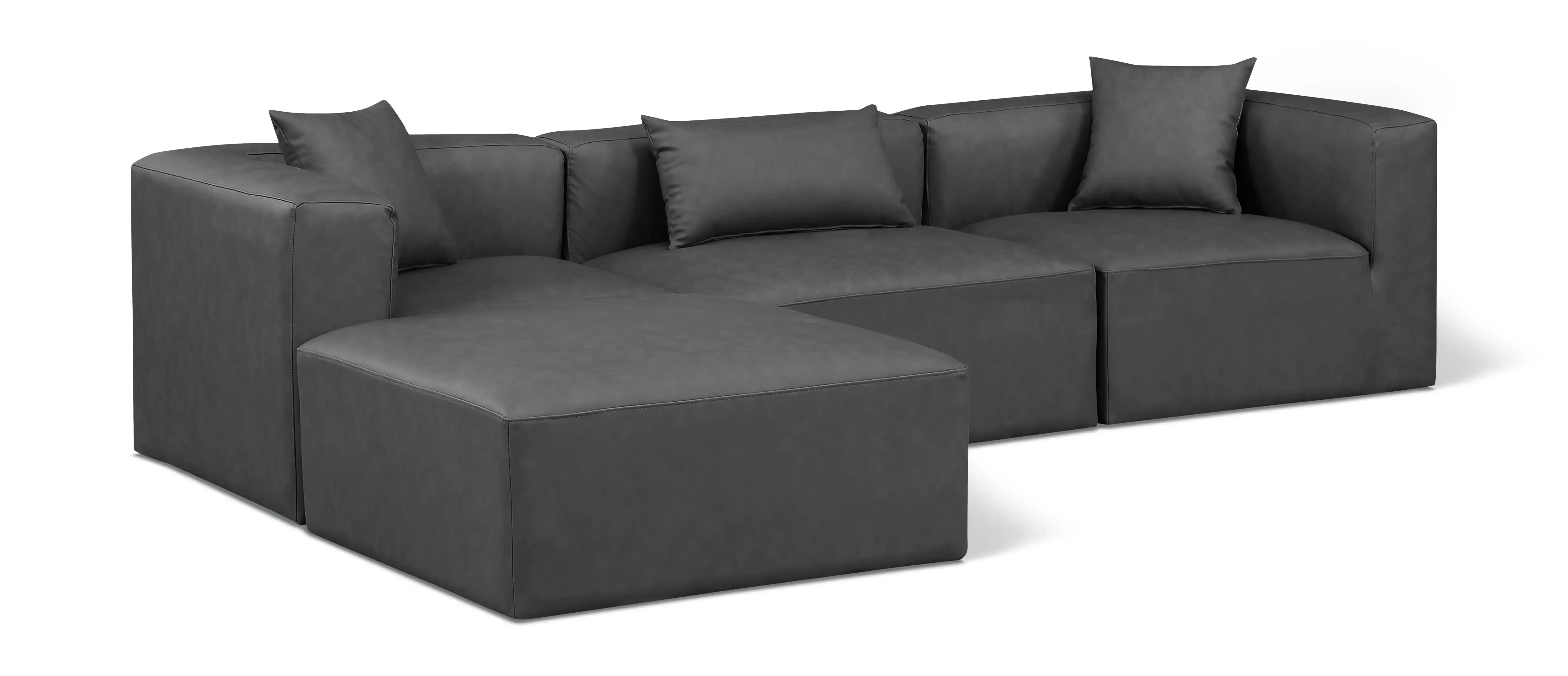 Cube - 4 Piece Modular Sectional With Chaise - Best Buy Furniture