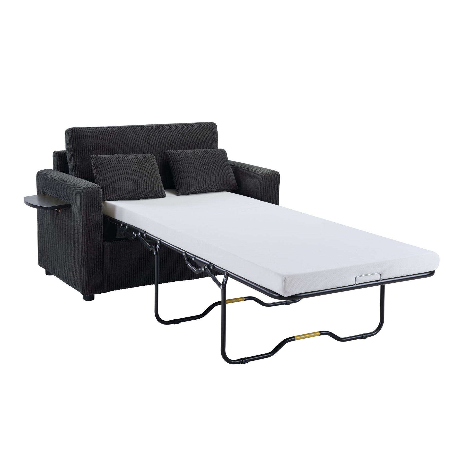 Sleeper Sofa With Foldable Mattress, USB Ports, Side Table & Storage Pocket - Best Buy Furniture