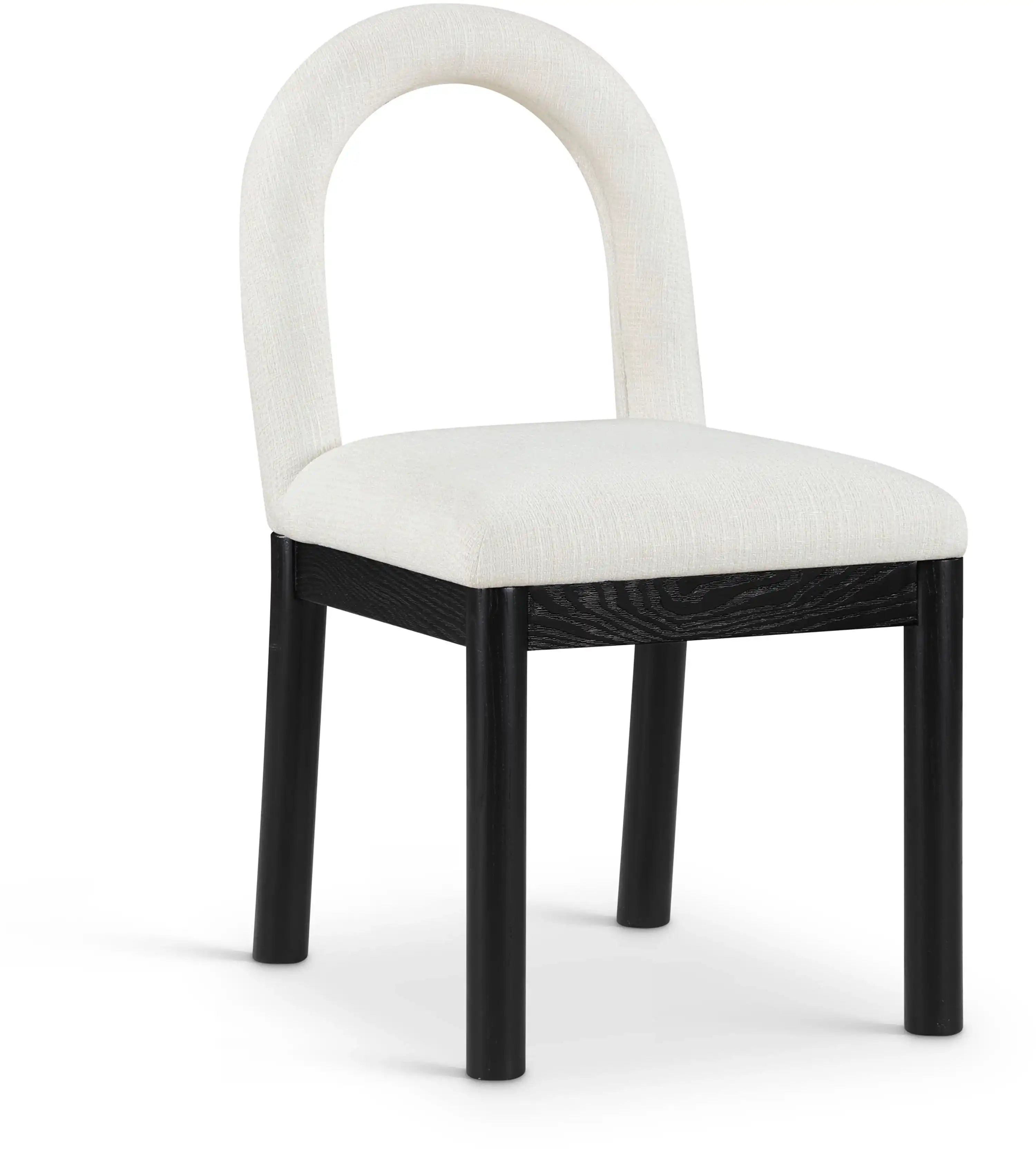 Conrad - Linen Dining Chair With Black Legs - Best Buy Furniture