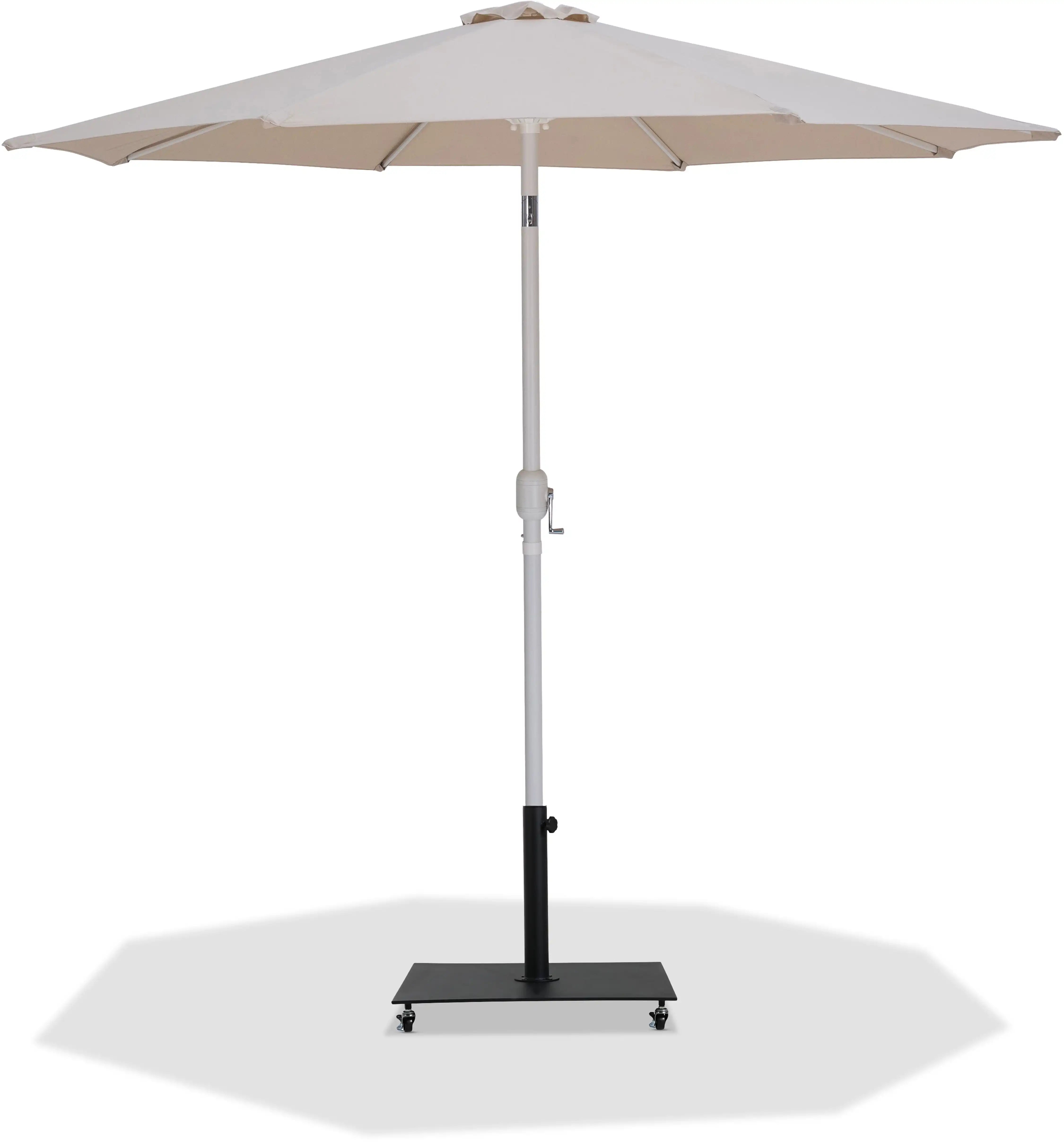 Fiji - Aluminum Patio Umbrella With Square Black And White Base - Best Buy Furniture