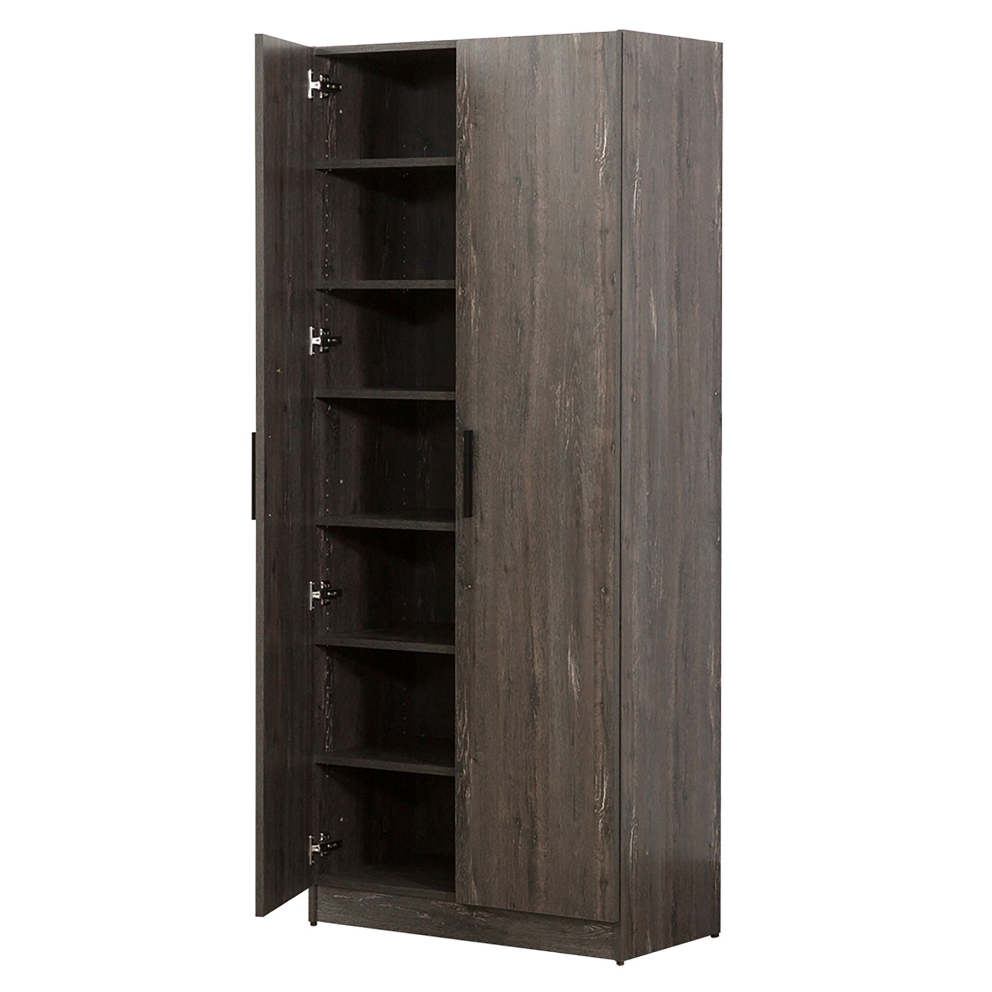 Mia - Farmhouse Shoe Cabinet With 6 Shelves - Best Buy Furniture
