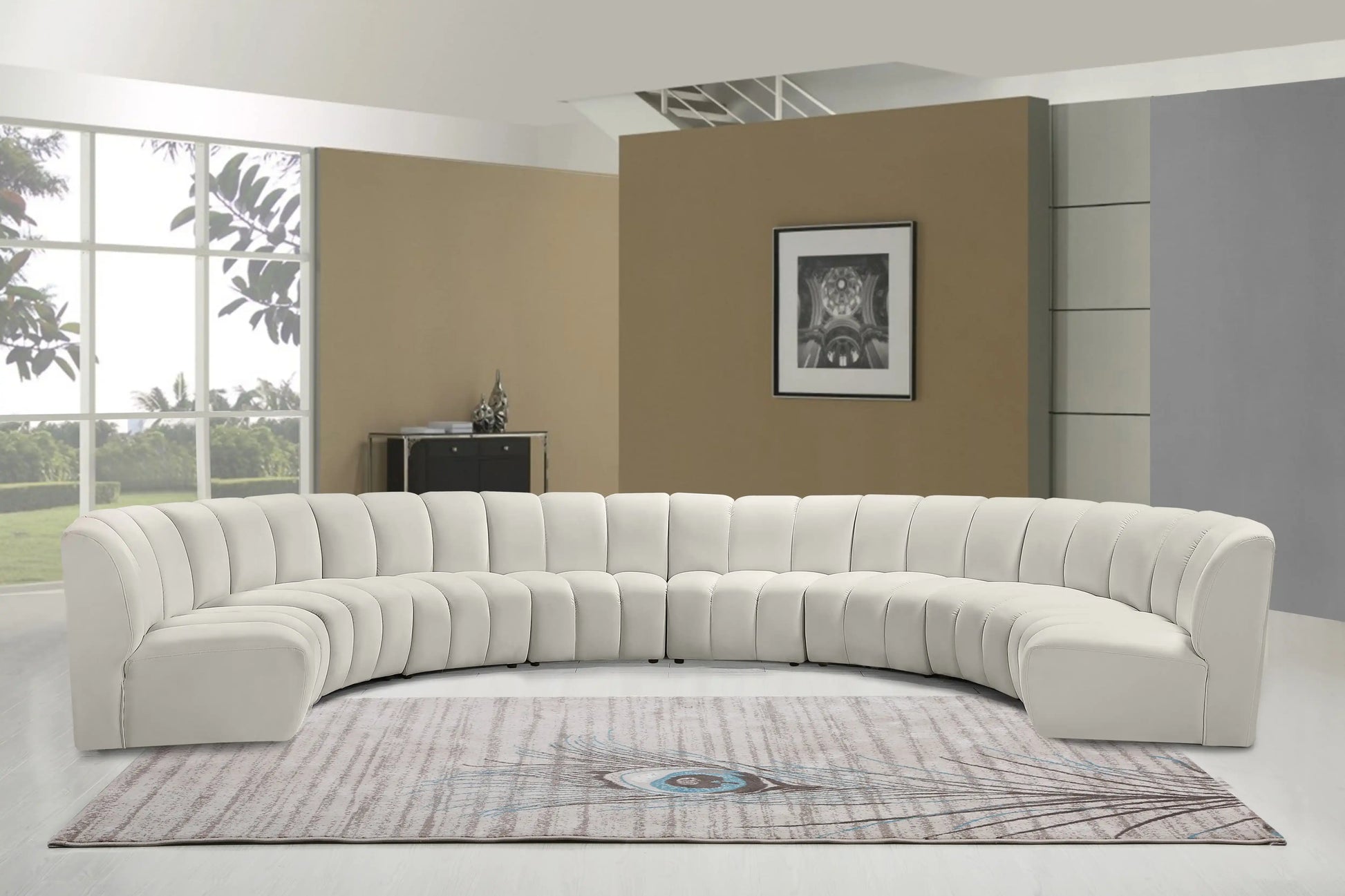 Infinity - 8 Piece Velvet Modular Sectional - Best Buy Furniture