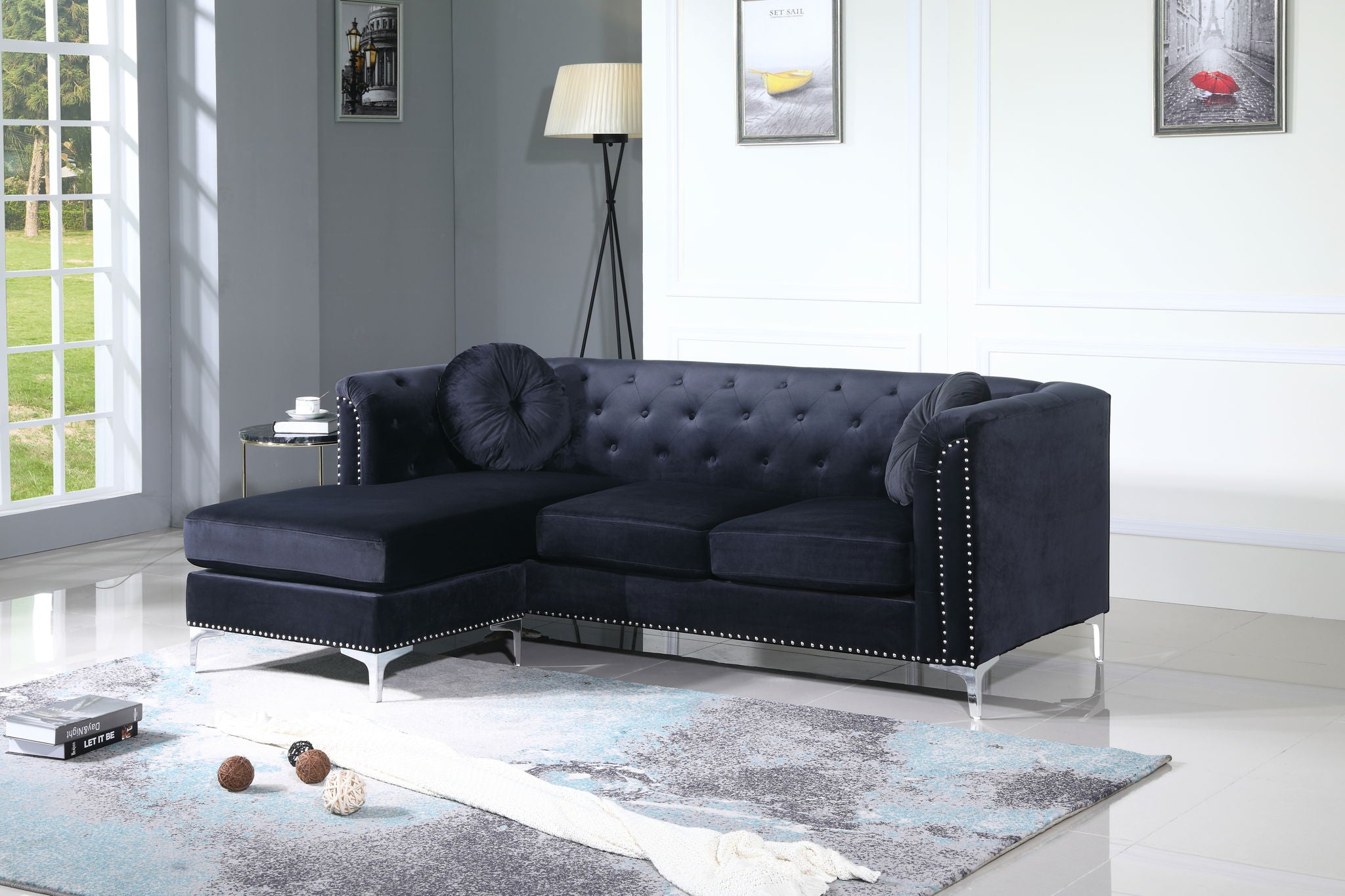 Pompano - Micro Suede Sofa Chaise - Best Buy Furniture