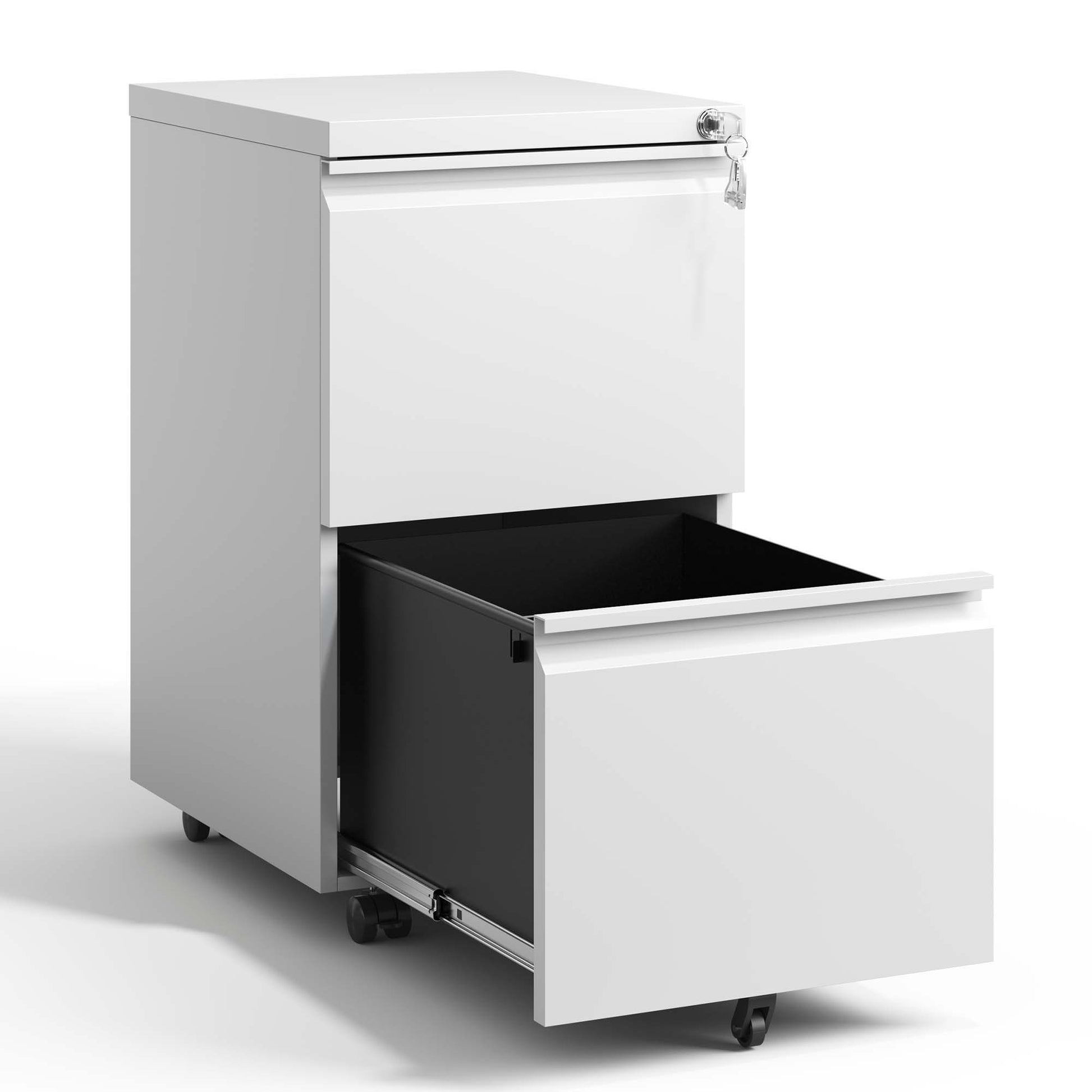 Metal Drawer Mobile File Cabinet With Lock For Home Office Organizer - Best Buy Furniture