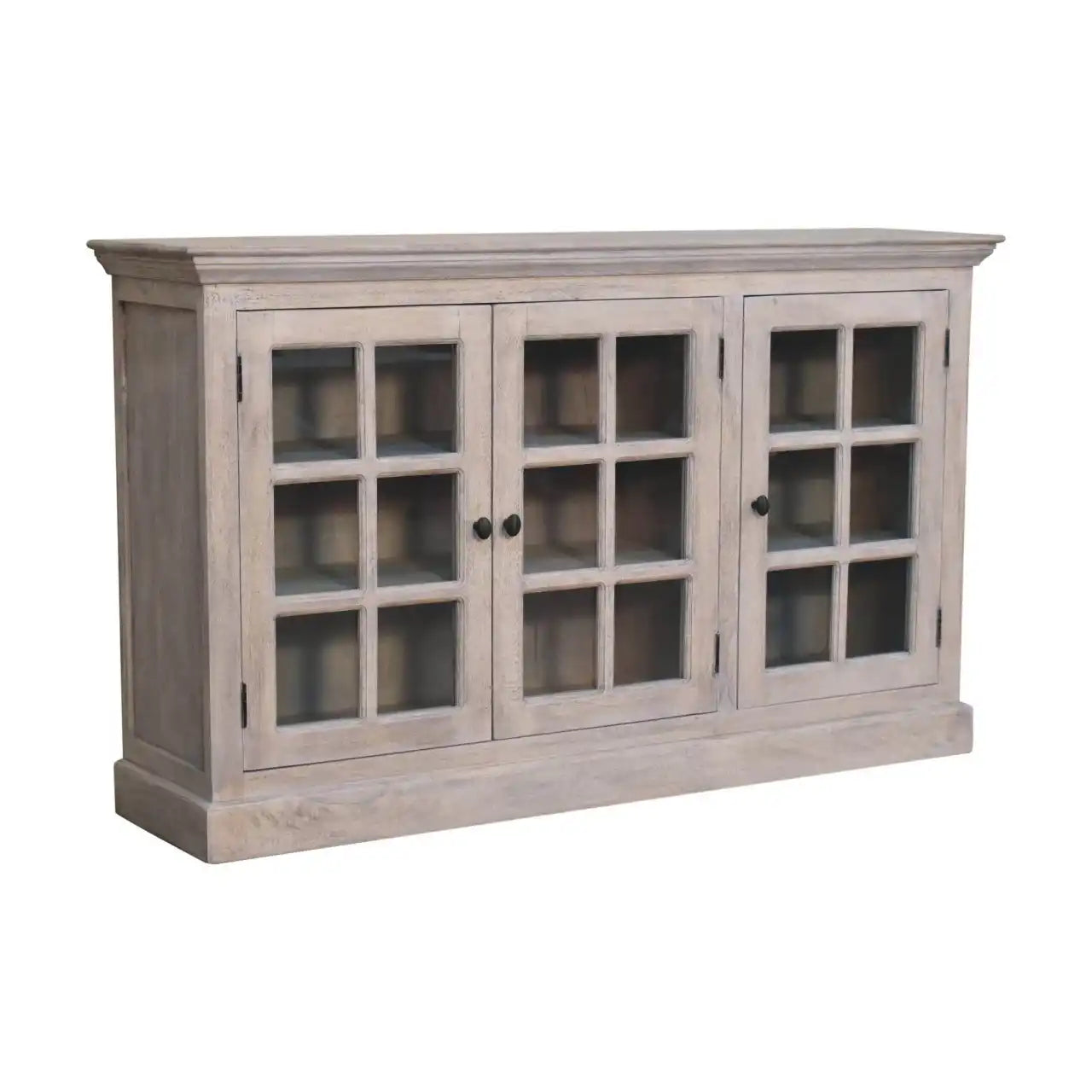 Triple Glazed Cabinet - Gray - Best Buy Furniture