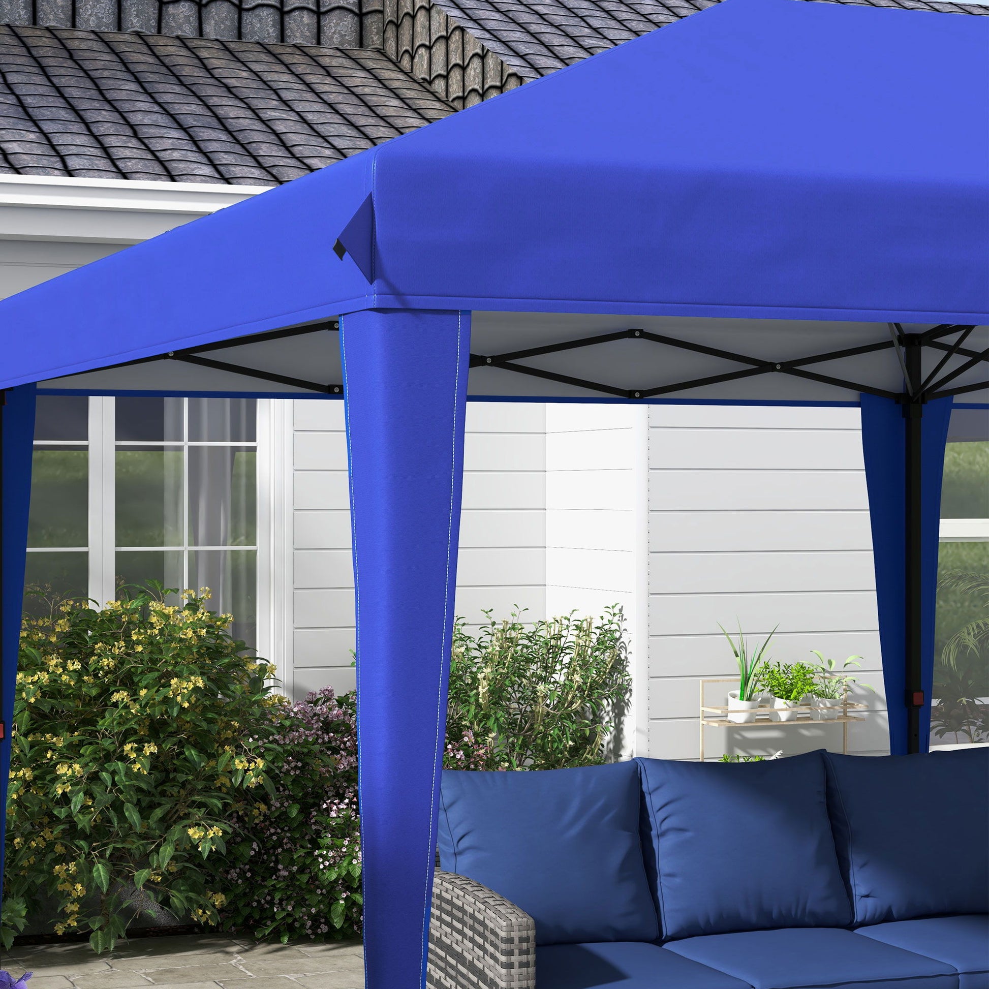 Outsunny - 10' x 19.2' Pop Up Canopy Tent, Heavy Duty Tent For Parties, Outdoor Instant Gazebo Sun Shade Shelter With Carry Bag For Catering, Events, Wedding, Backyard Bbq - Best Buy Furniture