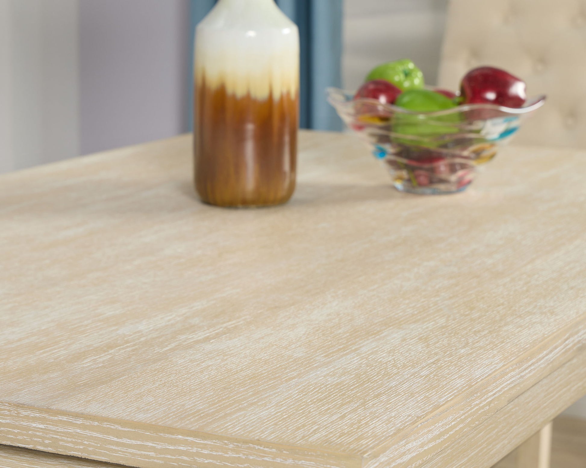 Amonia - 5 Piece Dining Set, Turned-Leg Dining Table With 4 Tufted Chairs - Beige Brown - Best Buy Furniture