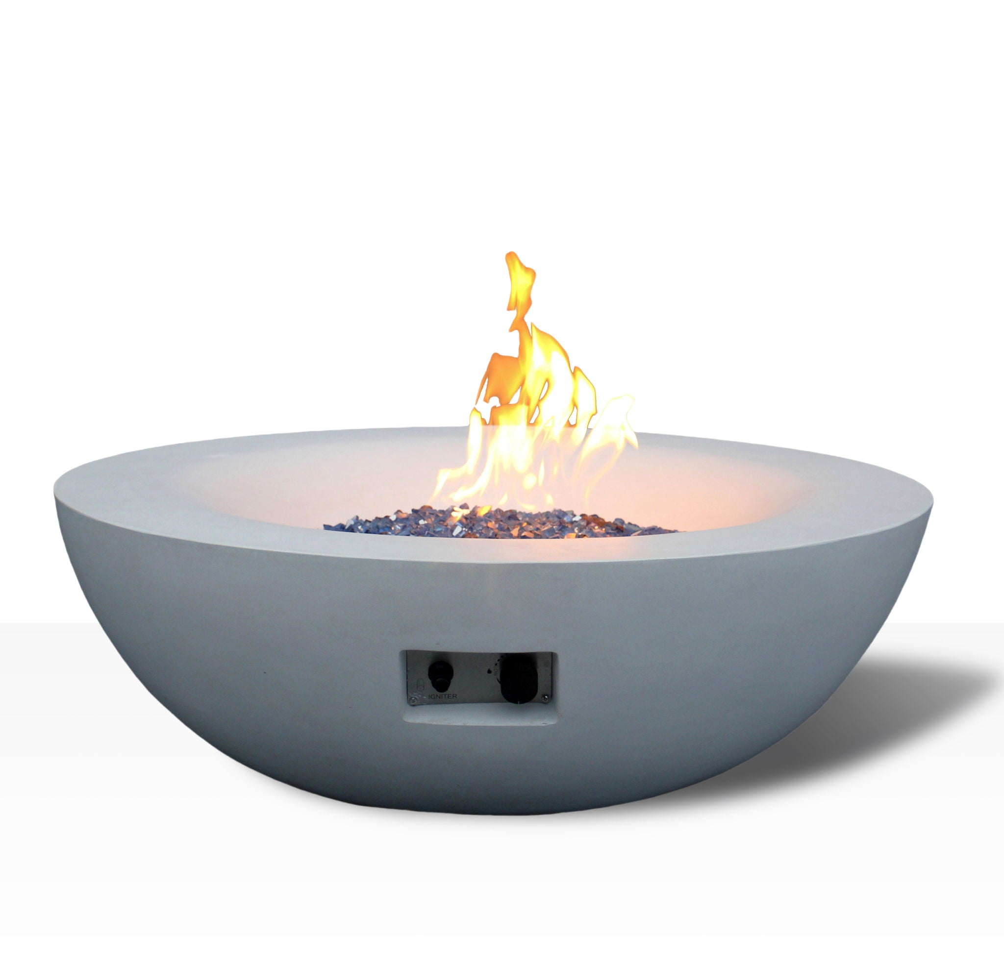 Outdoor Concrete Propane Gas Fire Pit Bowl - Best Buy Furniture