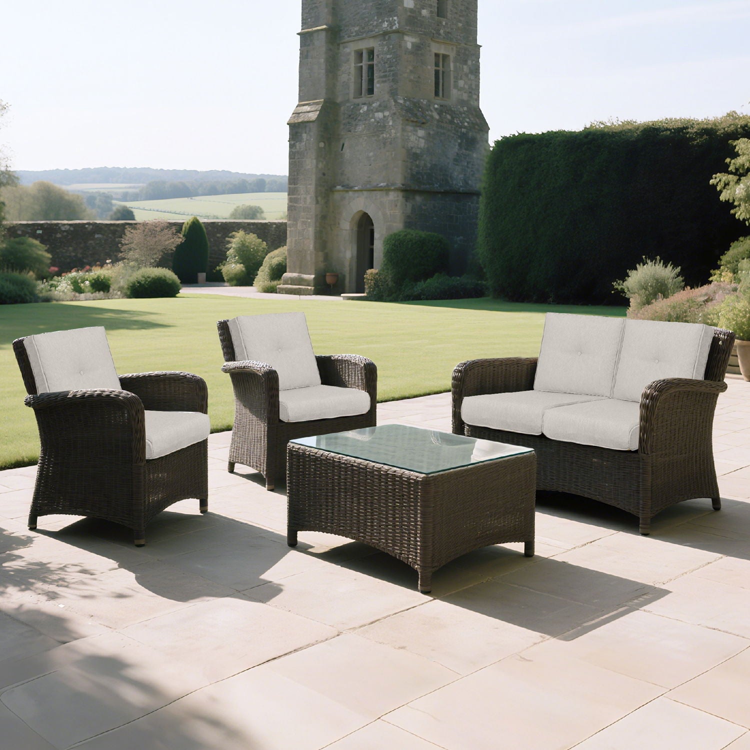 High Back Patio Chair Cushions For Garden (Set of 2) - Best Buy Furniture