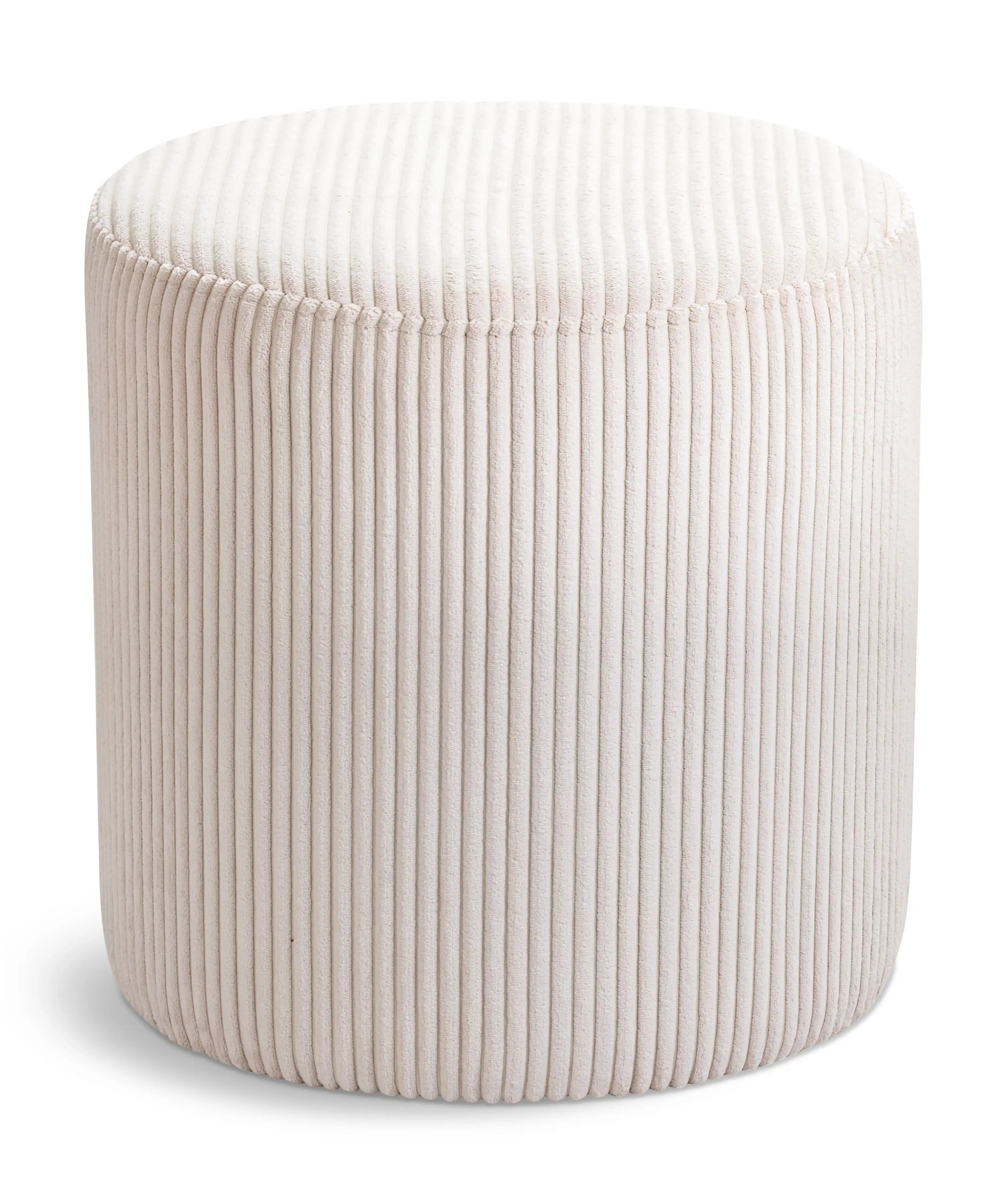 Roy - Round Microsuede Ottoman / Stool - Best Buy Furniture