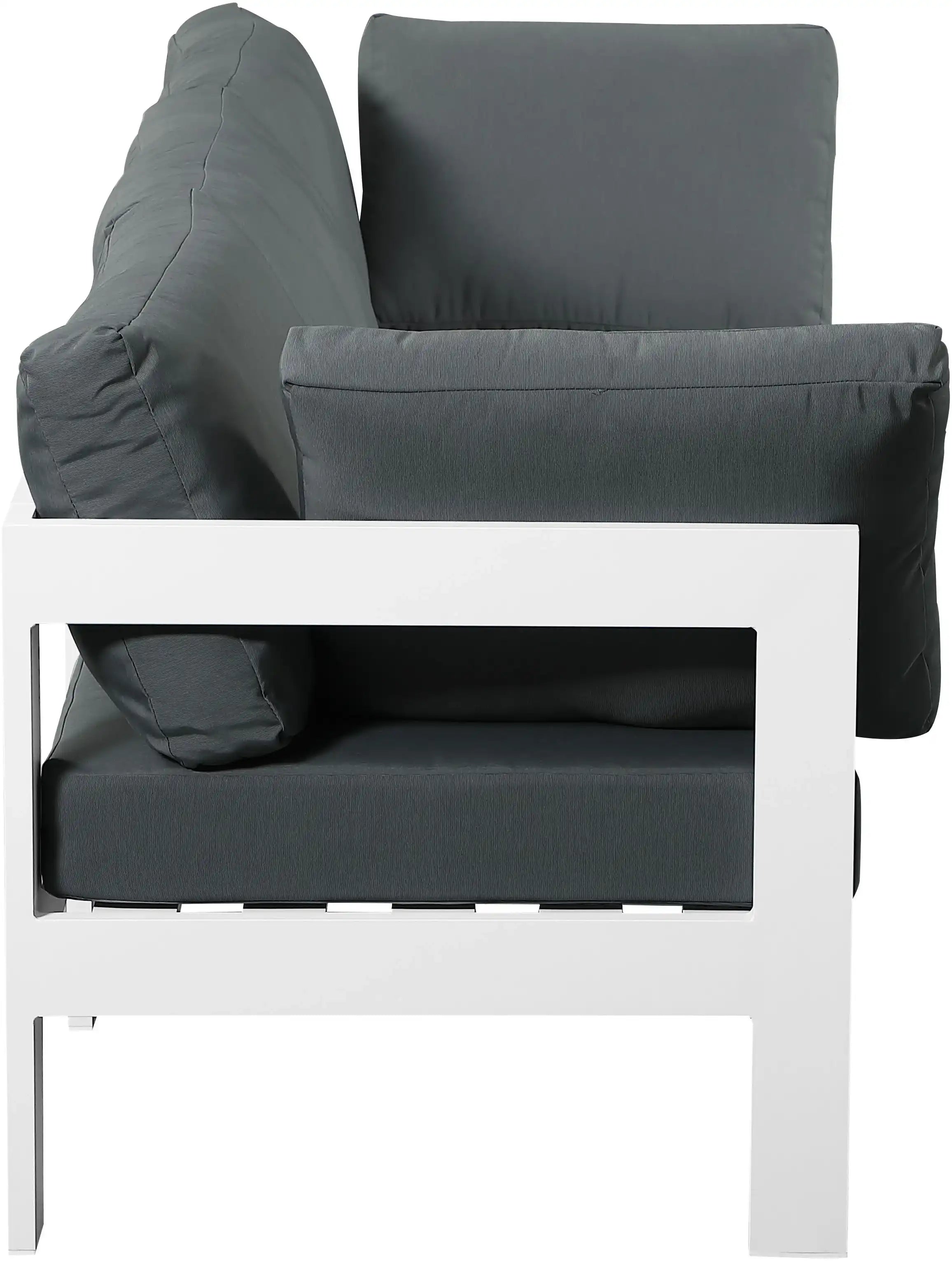 Nizuc - Outdoor Patio 3 Seat Modular Sofa With White Frame - Best Buy Furniture
