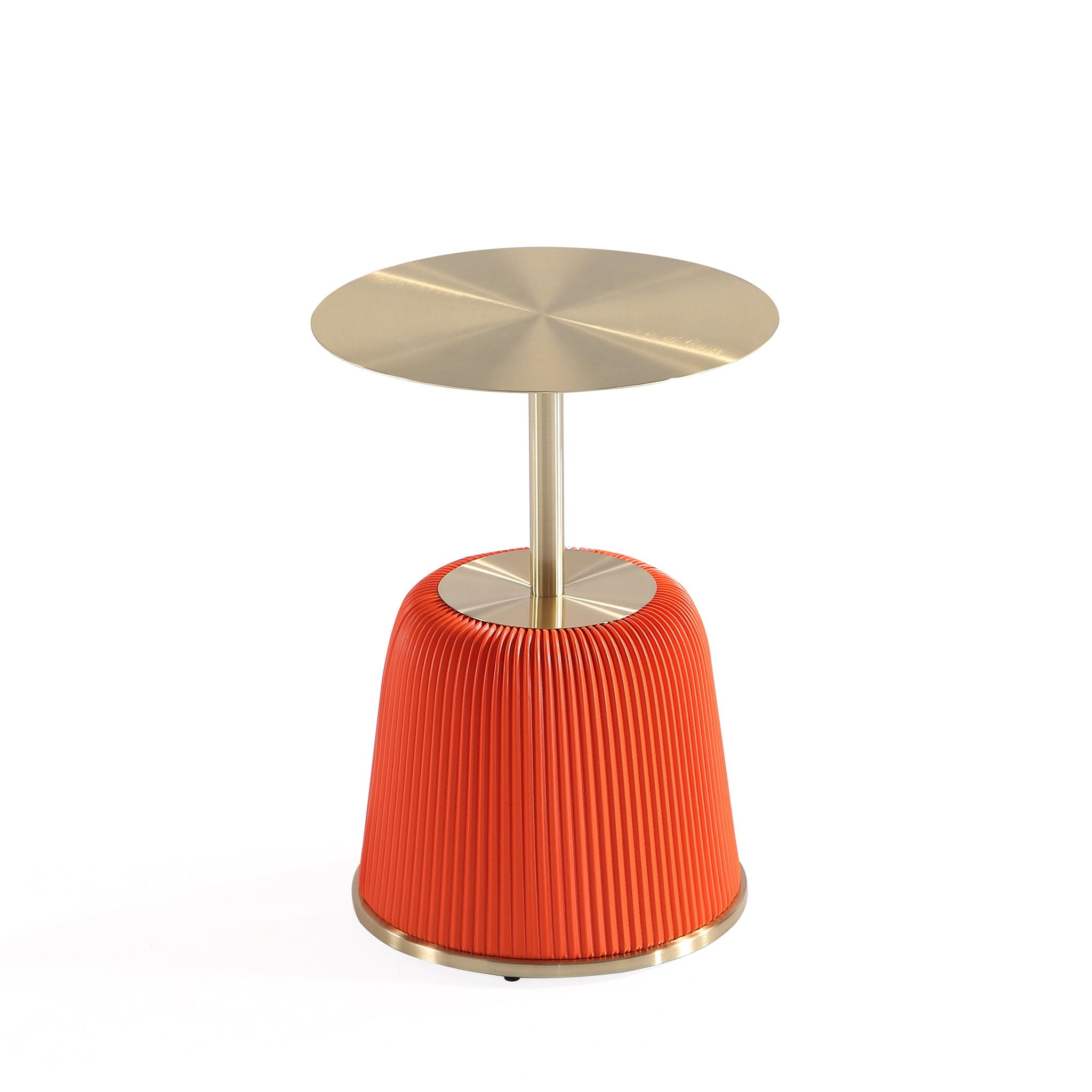 Anderson - Upholstered End Table With Round Top