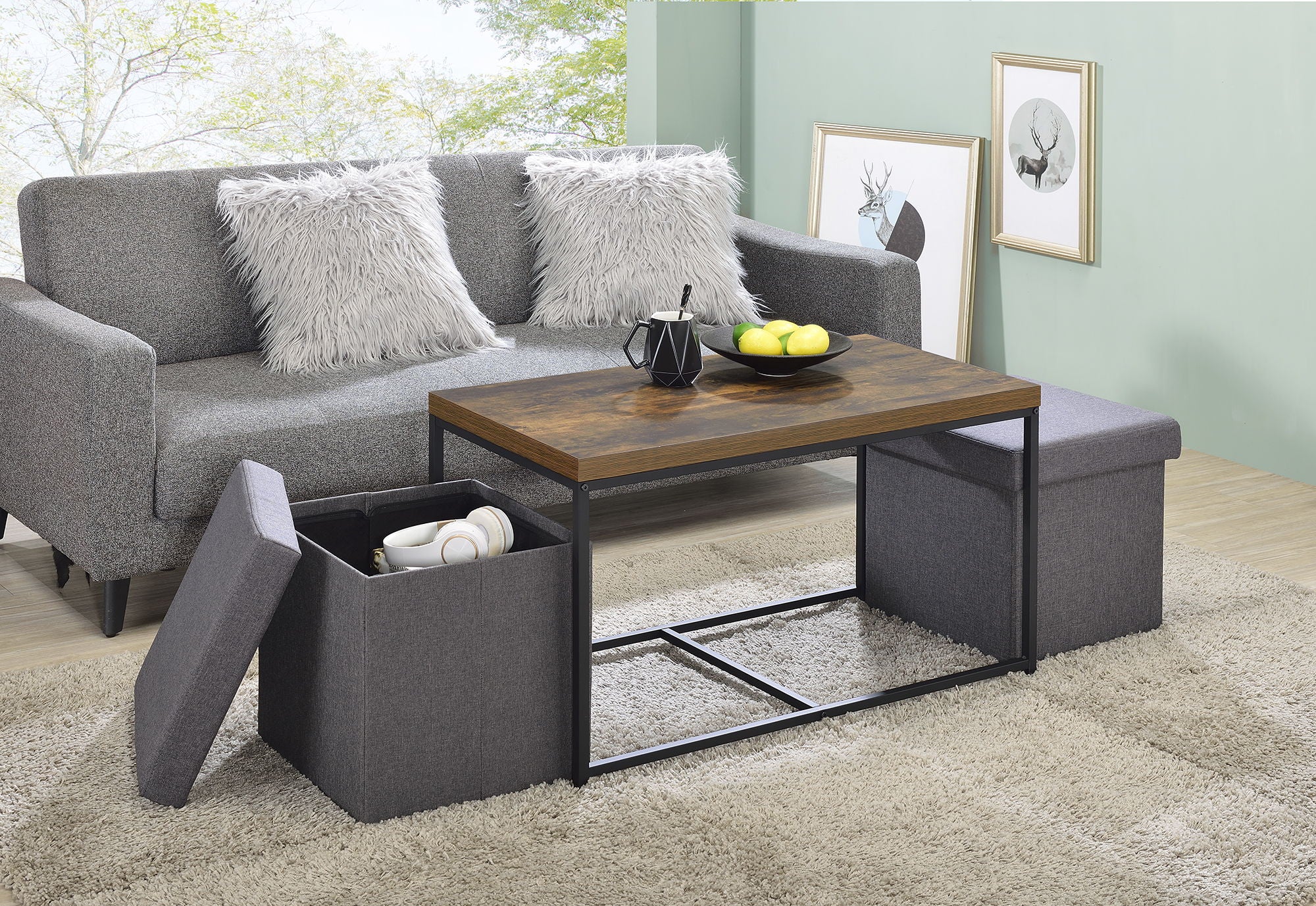 Murph - Wood Grain 3 Piece Coffee Table (Set of 3) - Best Buy Furniture