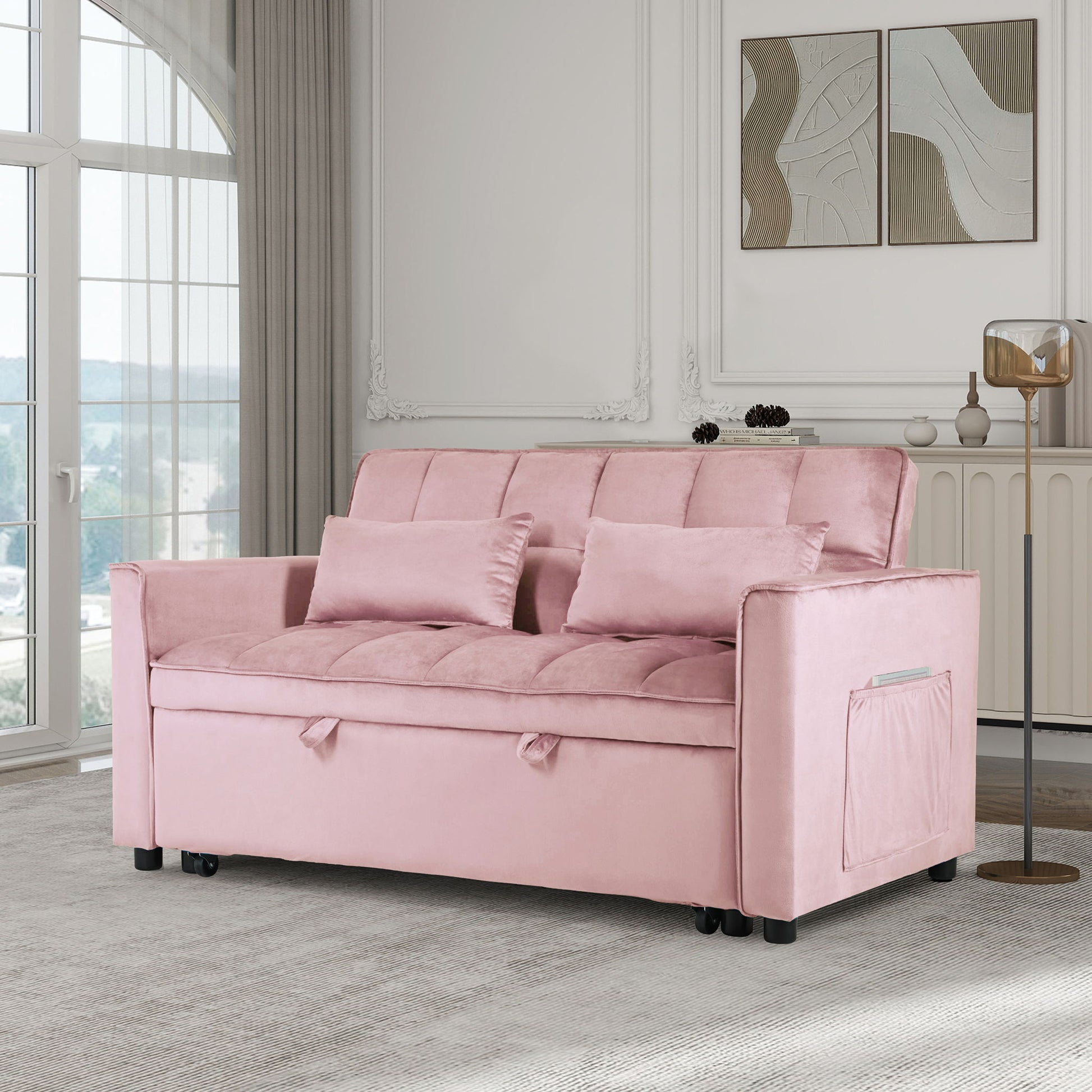 3 In 1 Pull Out Couch Convertible Sofa Bed With Reclining Backrest - Best Buy Furniture