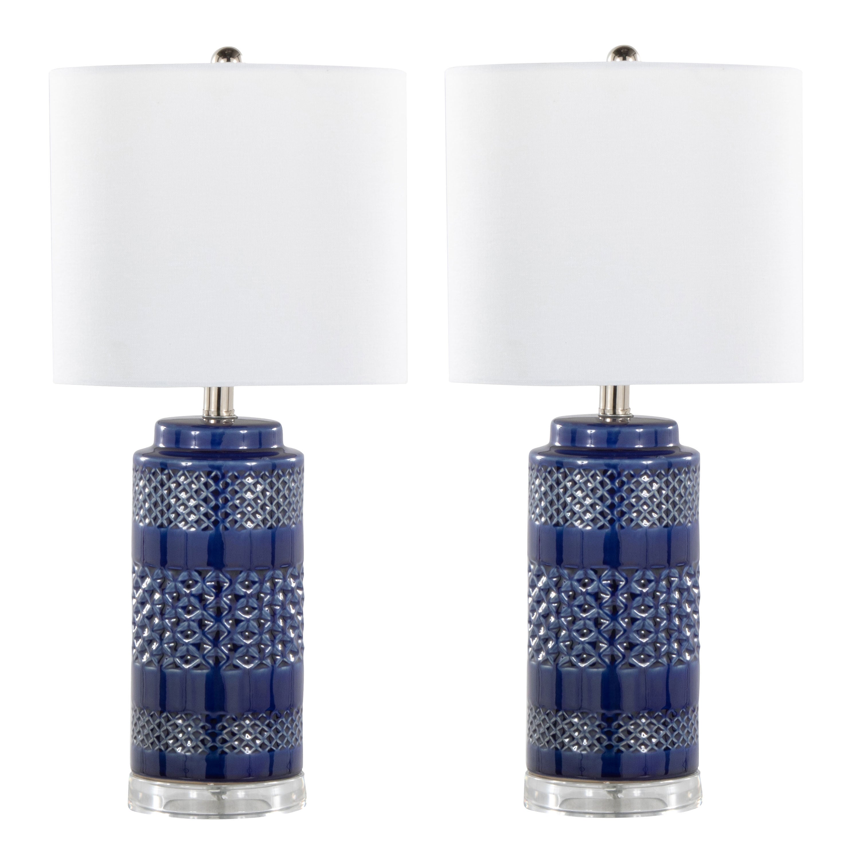Casa 21' Contemporary Ceramic Table Lamp - Set of 2 - Best Buy Furniture
