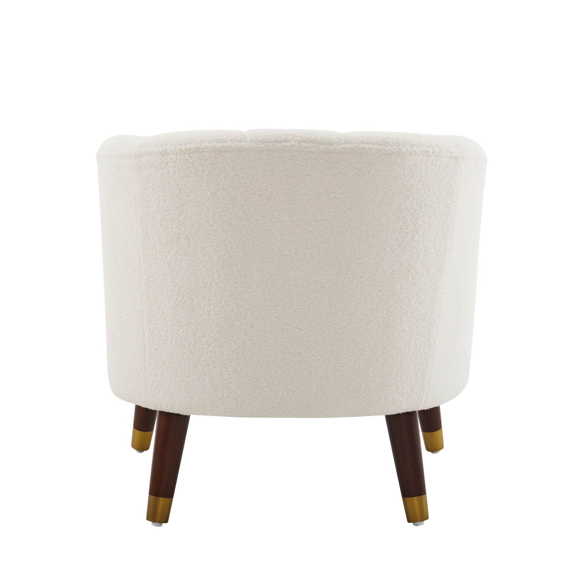 Elegant Upholstered Barrel Accent Chair With Wooden Legs - Best Buy Furniture