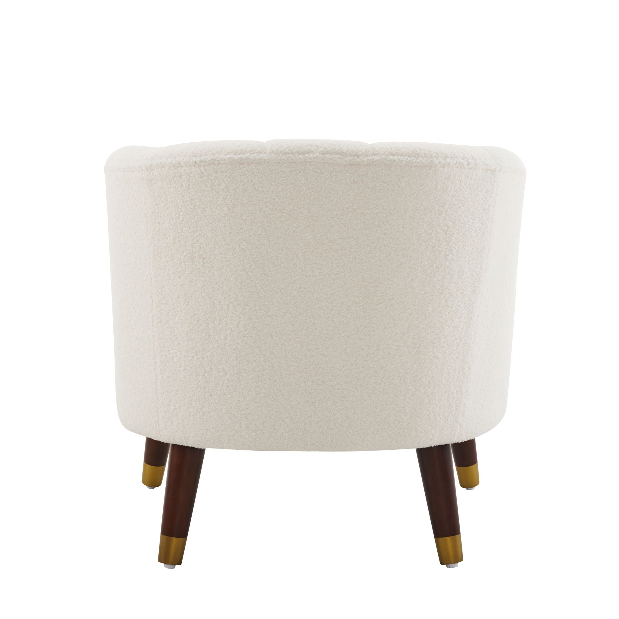 Elegant Upholstered Barrel Accent Chair With Wooden Legs - Best Buy Furniture