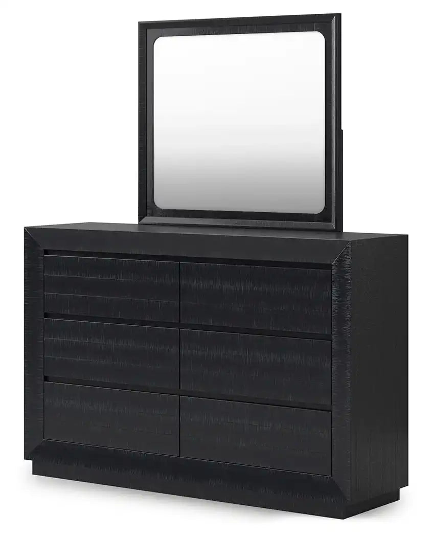 Londer - Dresser And Mirror - Black - Best Buy Furniture