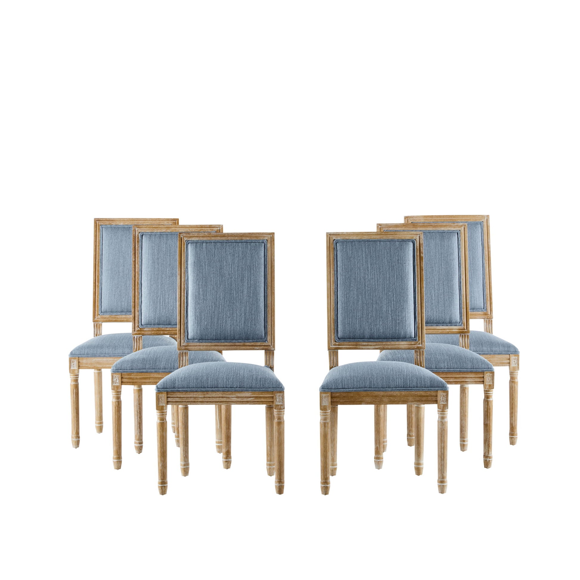 French Country Style Dining Chair With Upholstered Seating And Fluted Legs - Best Buy Furniture