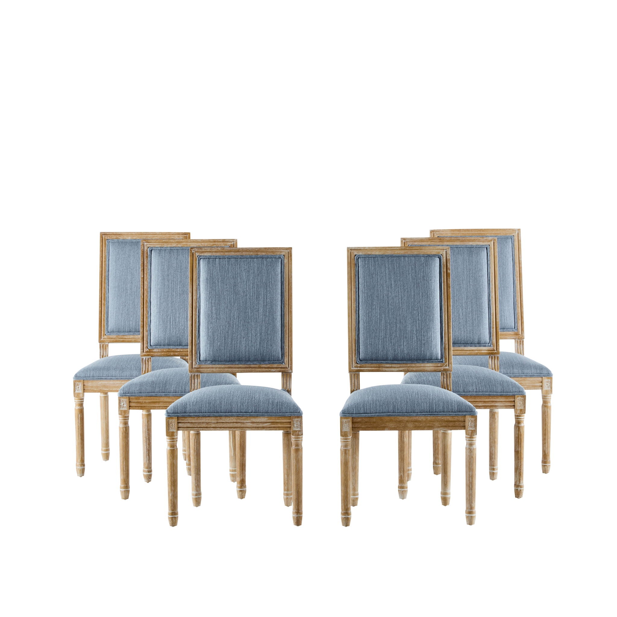 French Country Style Dining Chair With Upholstered Seating And Fluted Legs - Best Buy Furniture