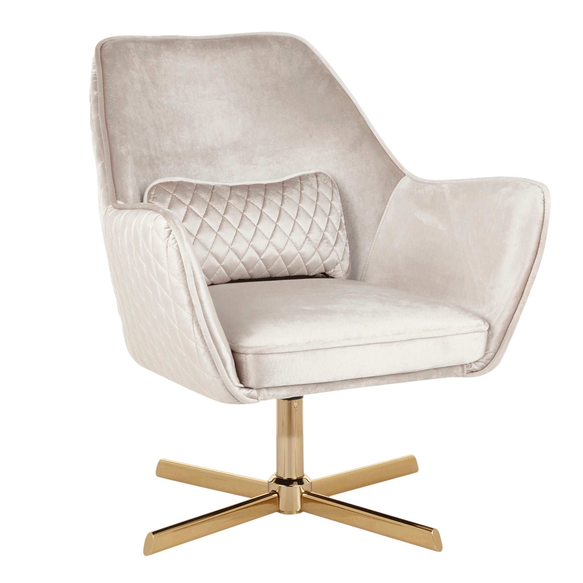 Diana - Contemporary Lounge Chair - Gold / Cream - Best Buy Furniture