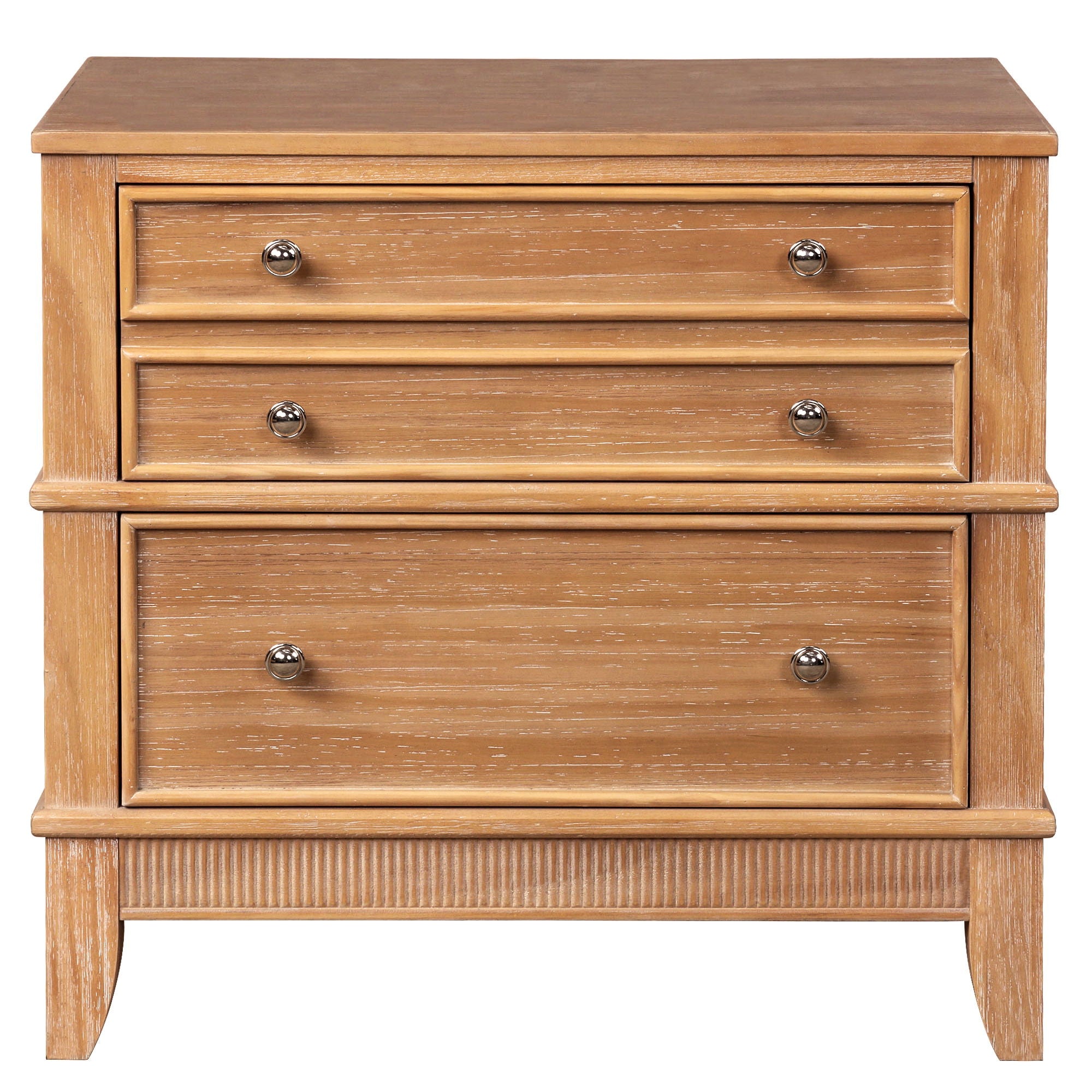 Hazel 3 Drawer Hazel 3 Drawer Side Table For Living Room, Hallway, Entryway - Natural - Best Buy Furniture