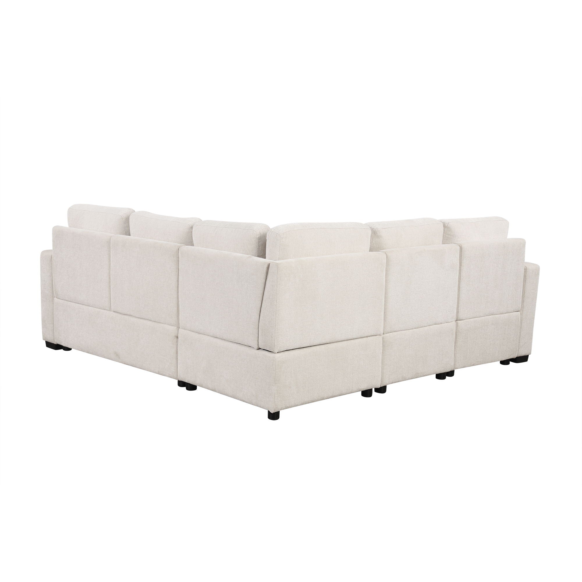 Sectional Sofa Convertible Pull-Out Sofa Bed With A Movable Storage Ottoman For Living Room - Best Buy Furniture