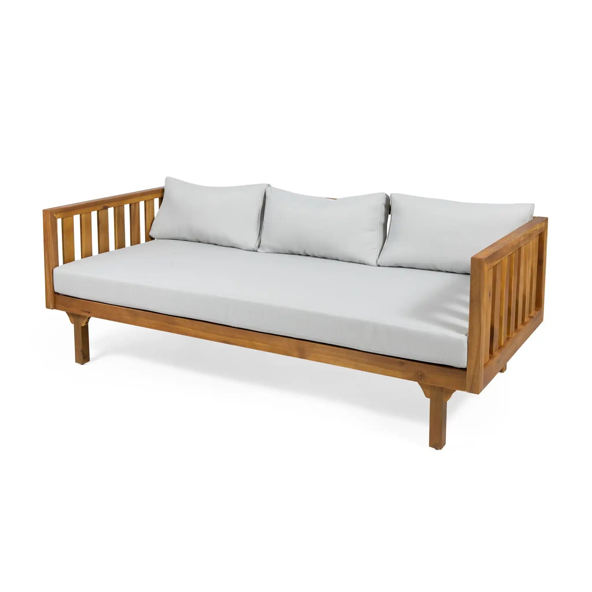 Claremont - 3 Seater Daybed Teak Acacia Wood Water Resistant Cushions - Best Buy Furniture