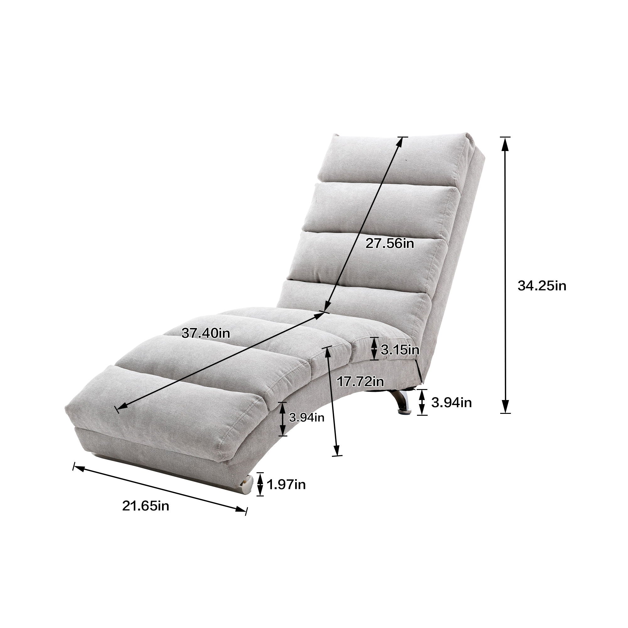 Massage Chaise Lounge Indoor With Remote Control, Ergonomic Electric Massage Lounger - Best Buy Furniture