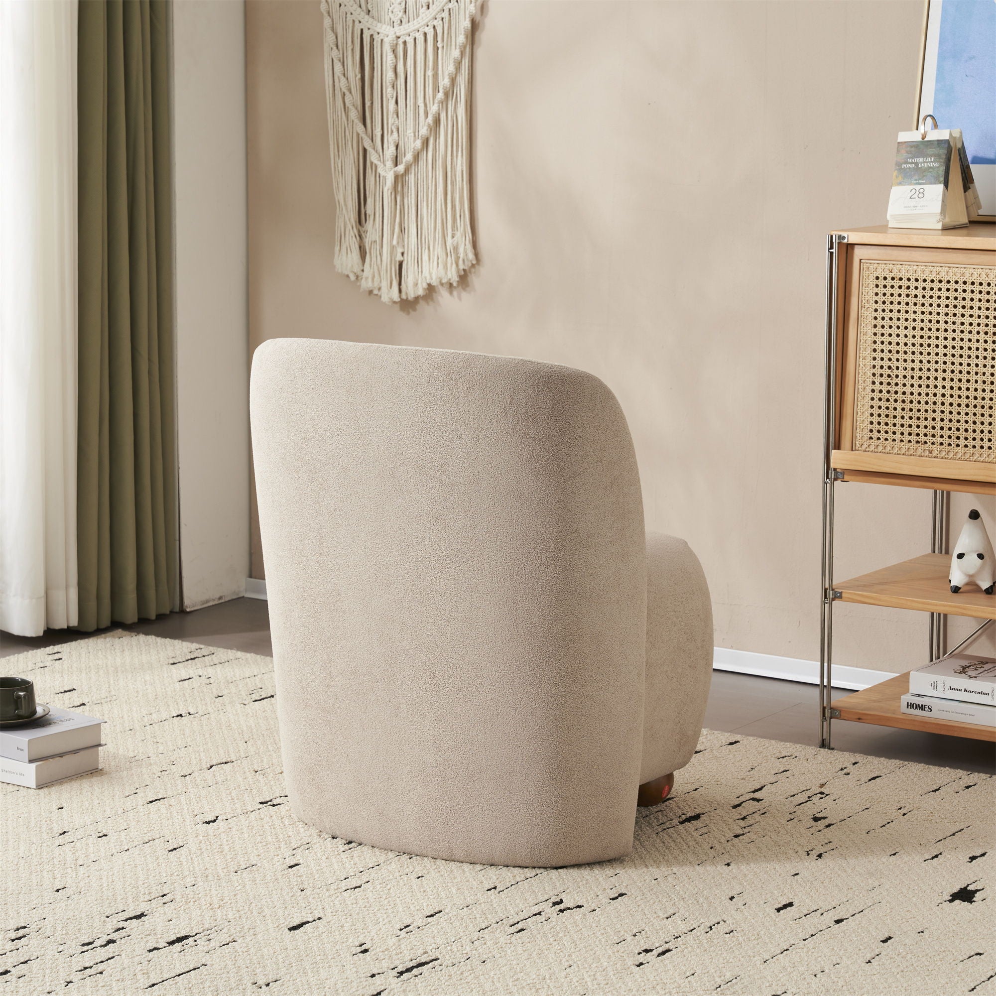 Modern Low Back Accent Upholstered Armless Living Room Chairs, Round Feet - Best Buy Furniture