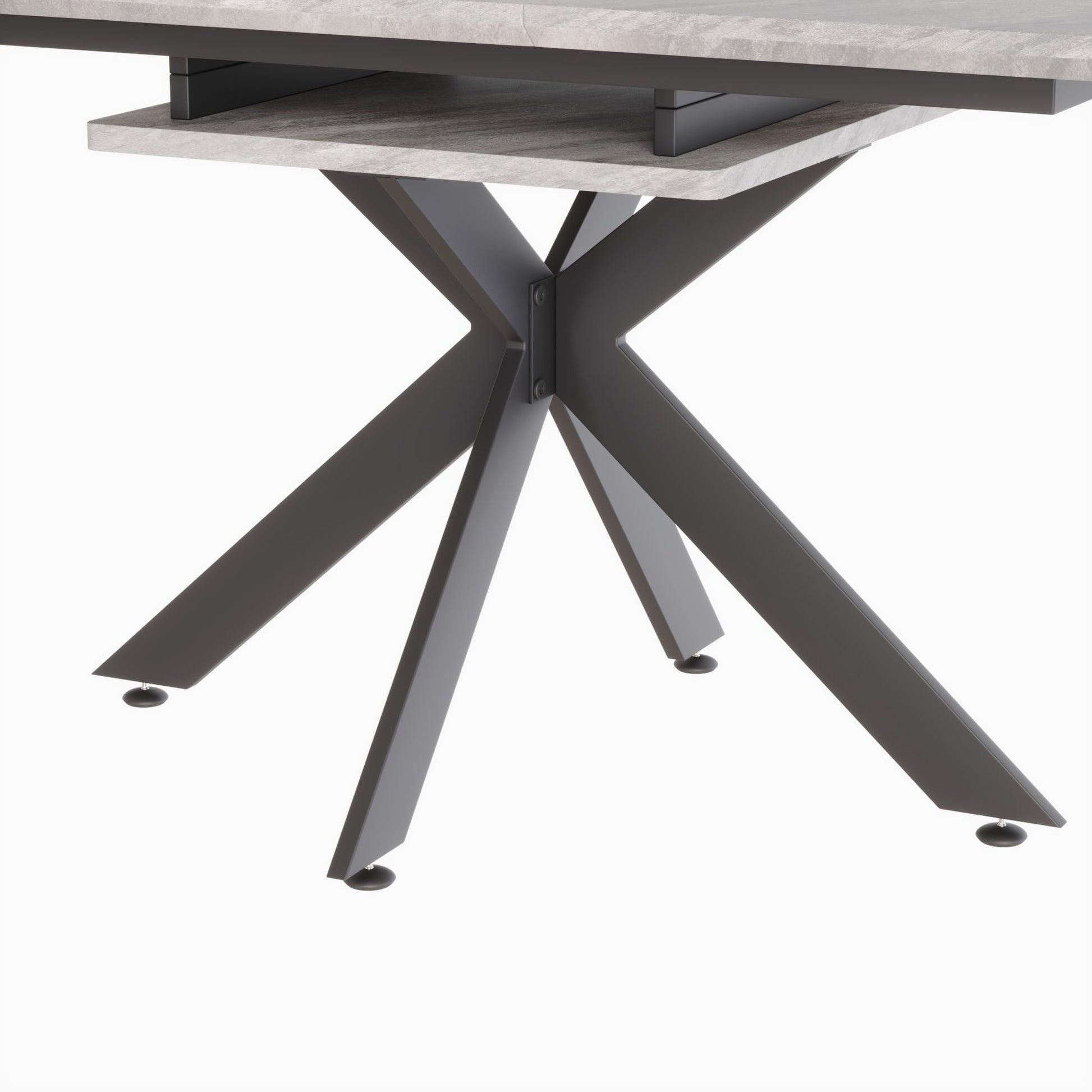 Modern Extendable Dining Table Set For 6 - 8 - Black / Gray - Best Buy Furniture