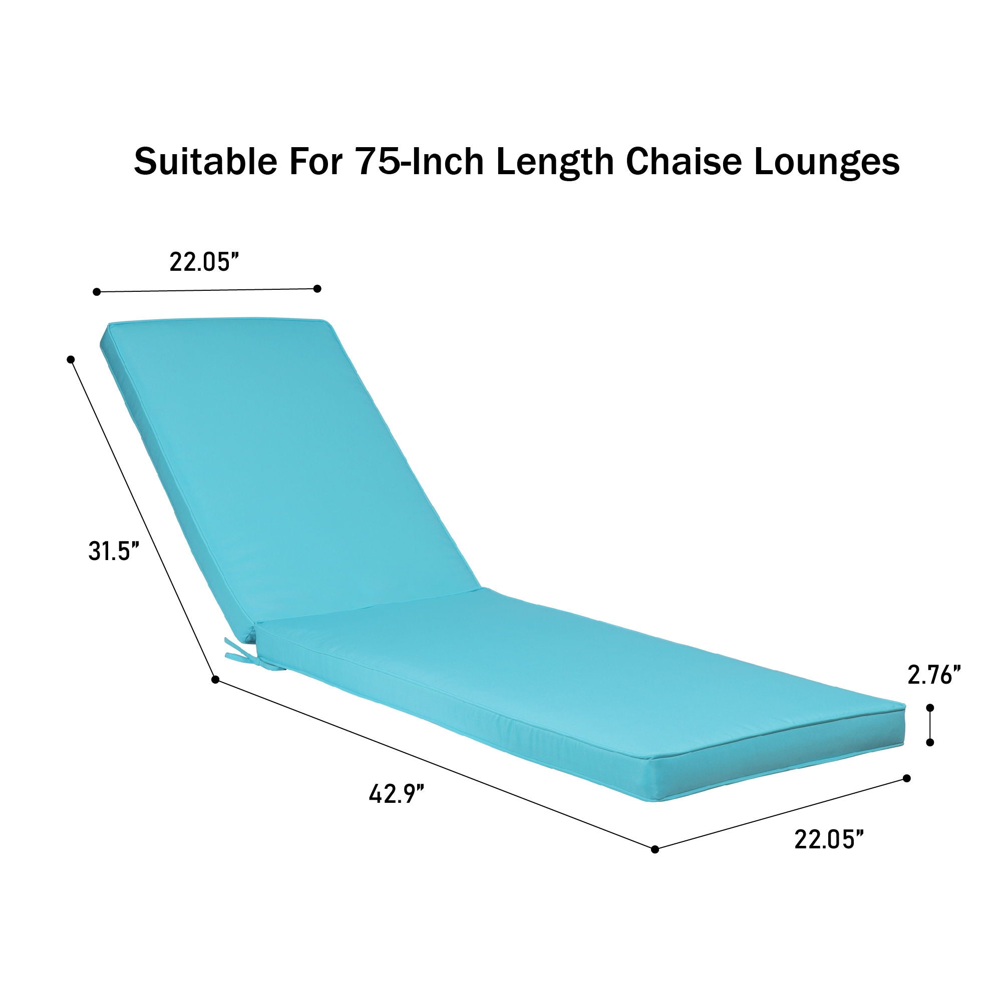 Outdoor Lounge Chair Cushion Replacement Patio Funiture Seat Cushion Chaise - Best Buy Furniture