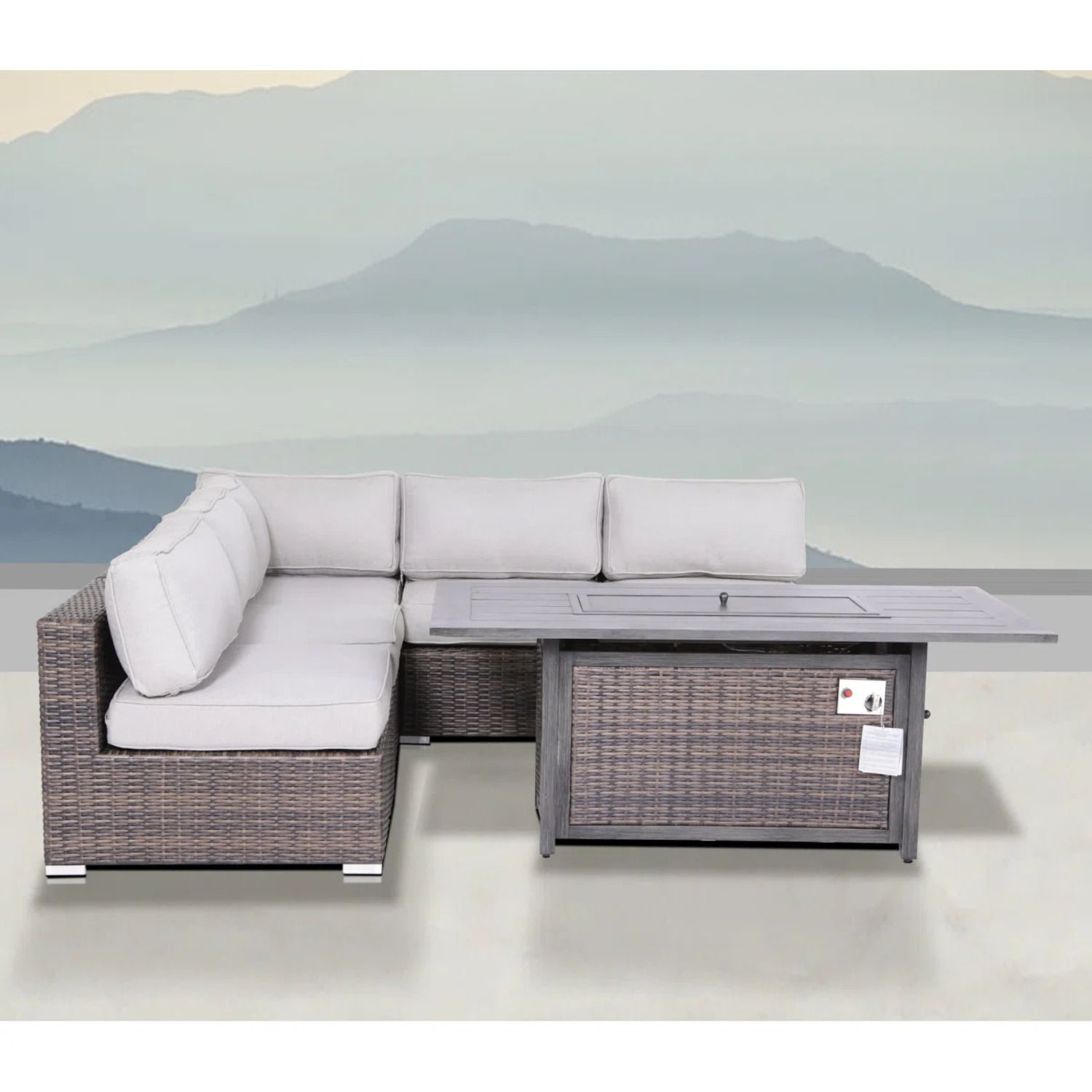 6 Piece Sectional Sofa Set With Cushions - Brown - Best Buy Furniture