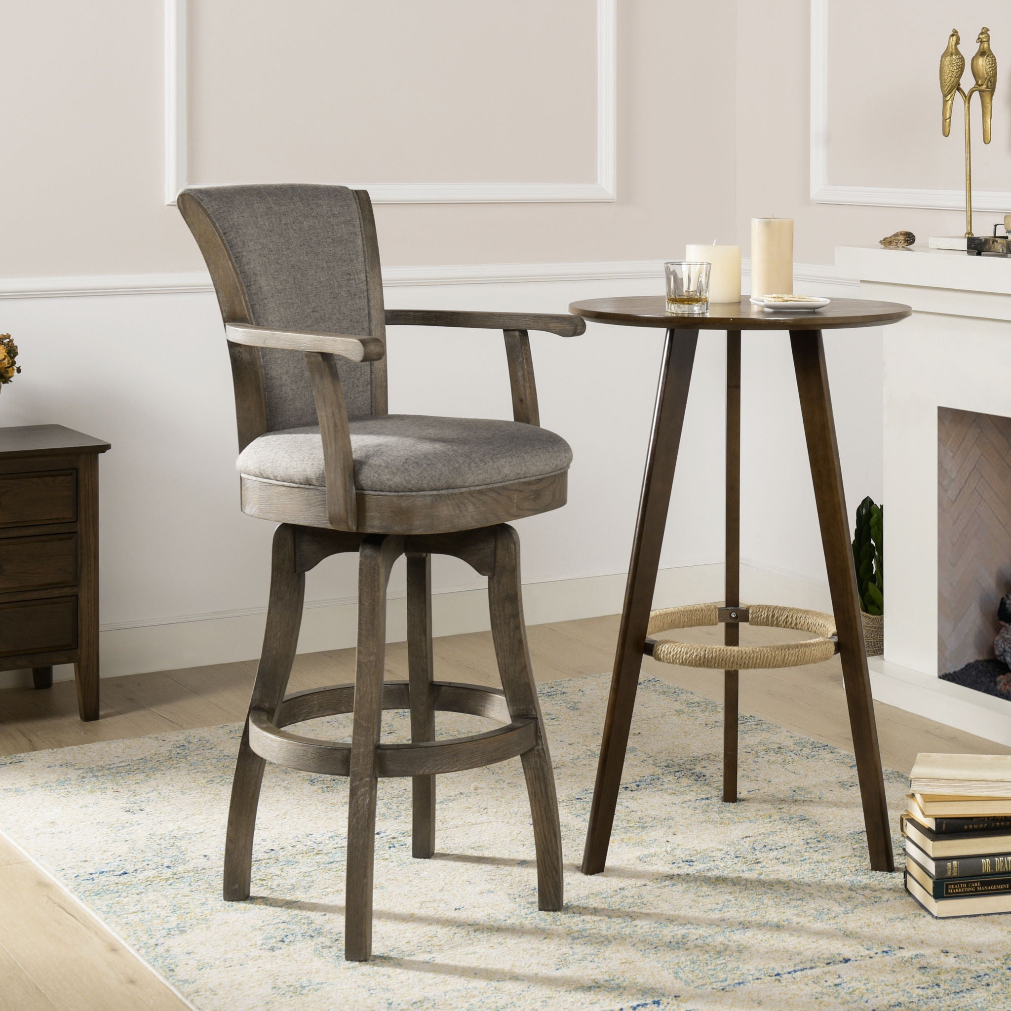 Williams - Swivel Bar Stool With Armrests - Best Buy Furniture