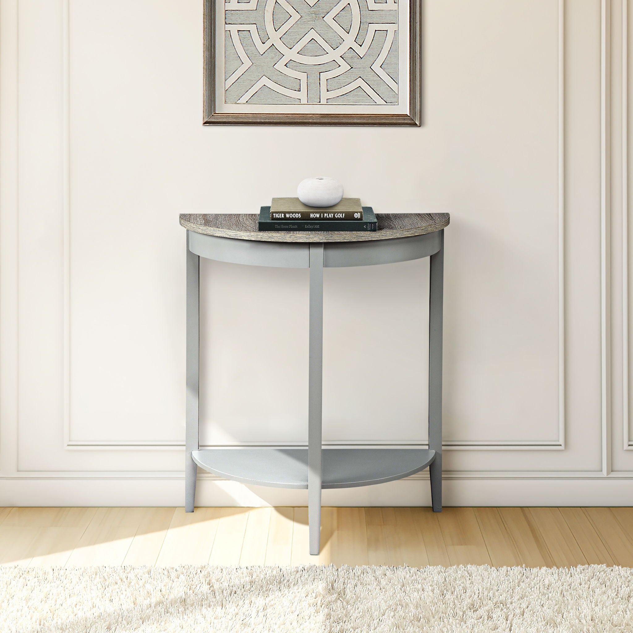 Justino - Console Table - Gray / Oak - Best Buy Furniture