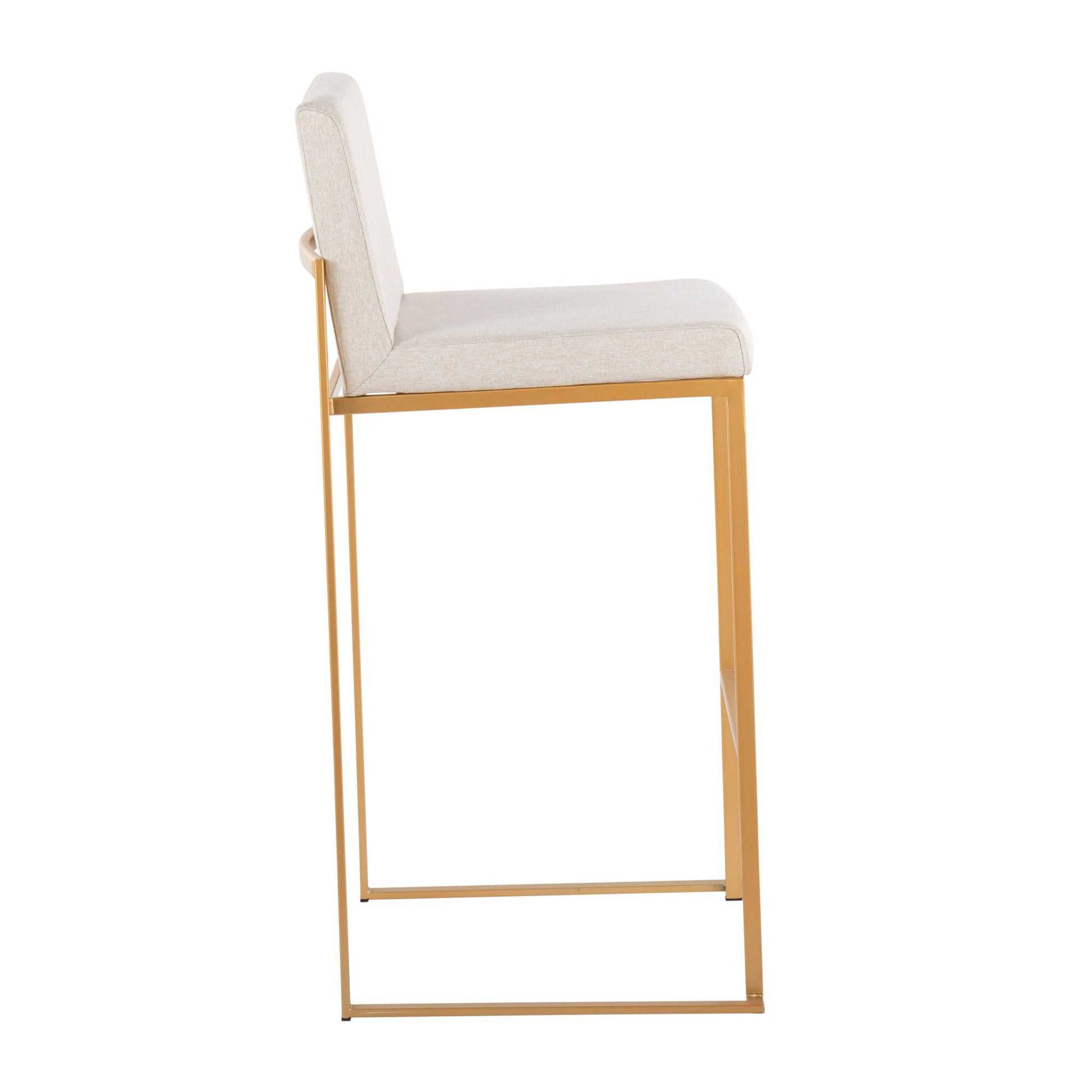 Fuji - Contemporary Design High Back Barstool (Set of 2) - Best Buy Furniture