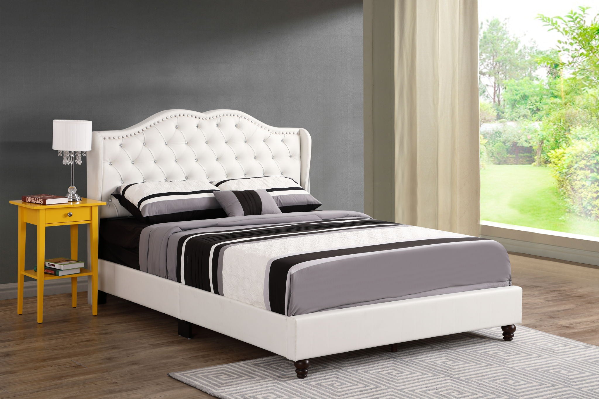 Upholstered Velvet Bed Transitional - Best Buy Furniture