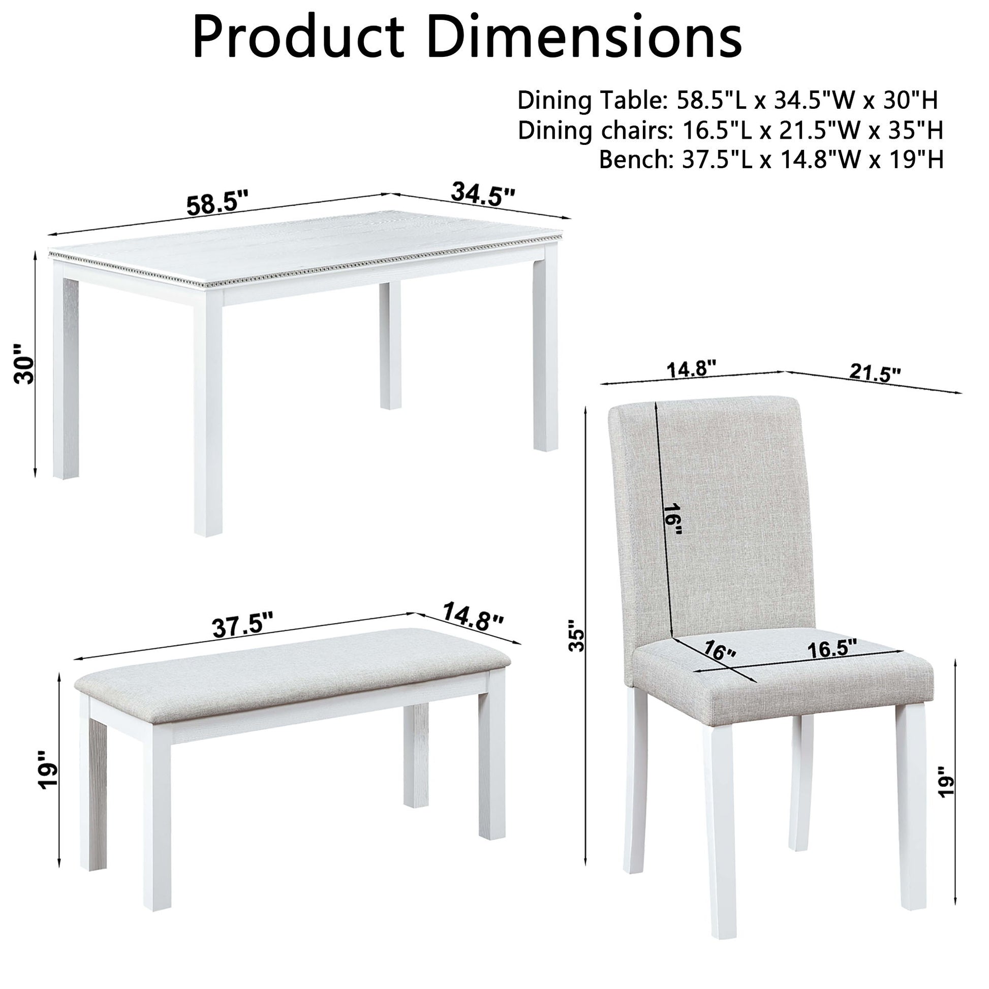 Dining Table Set With Crystal Decoration And Upholstered Chairs - Best Buy Furniture