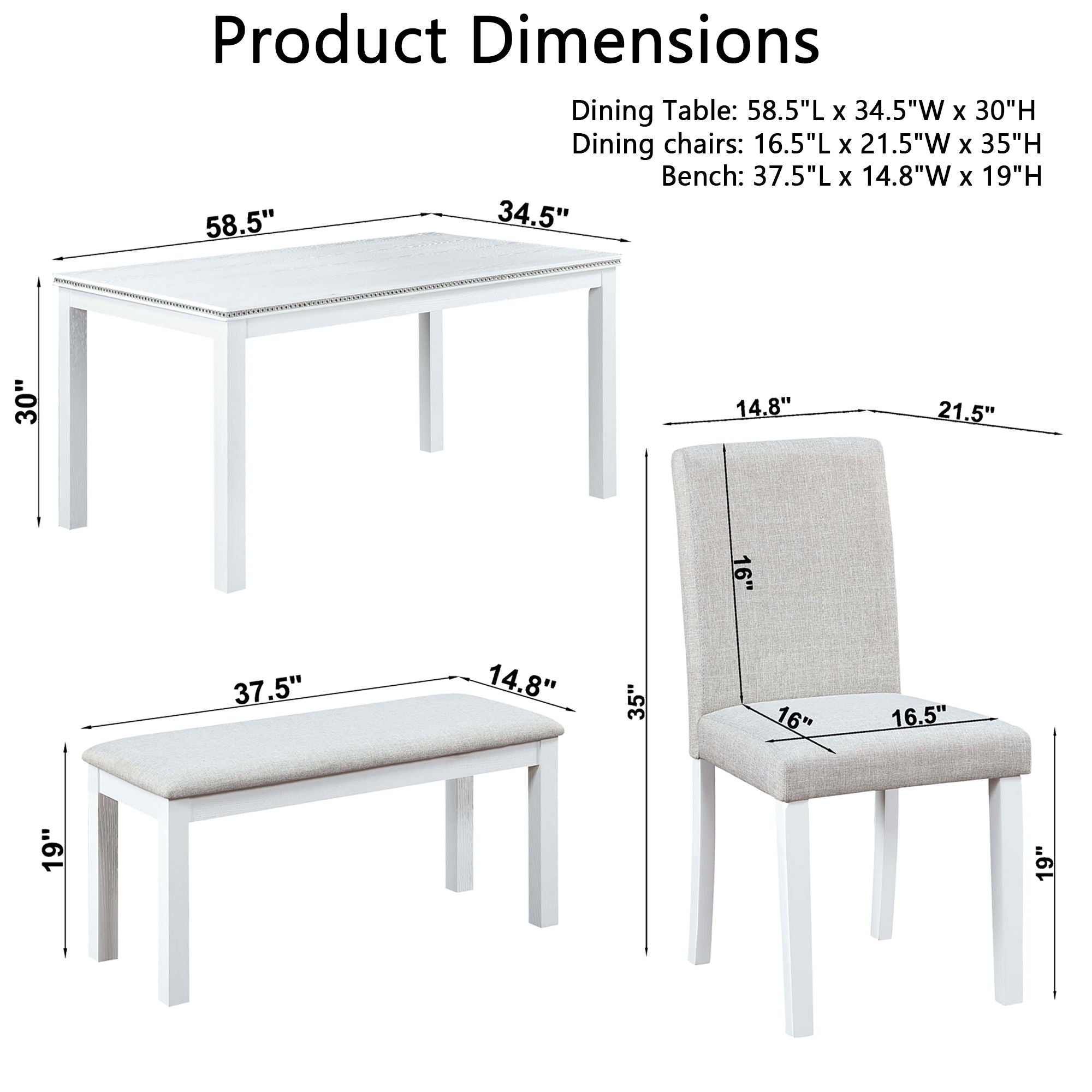 Dining Table Set With Crystal Decoration And Upholstered Chairs - Best Buy Furniture