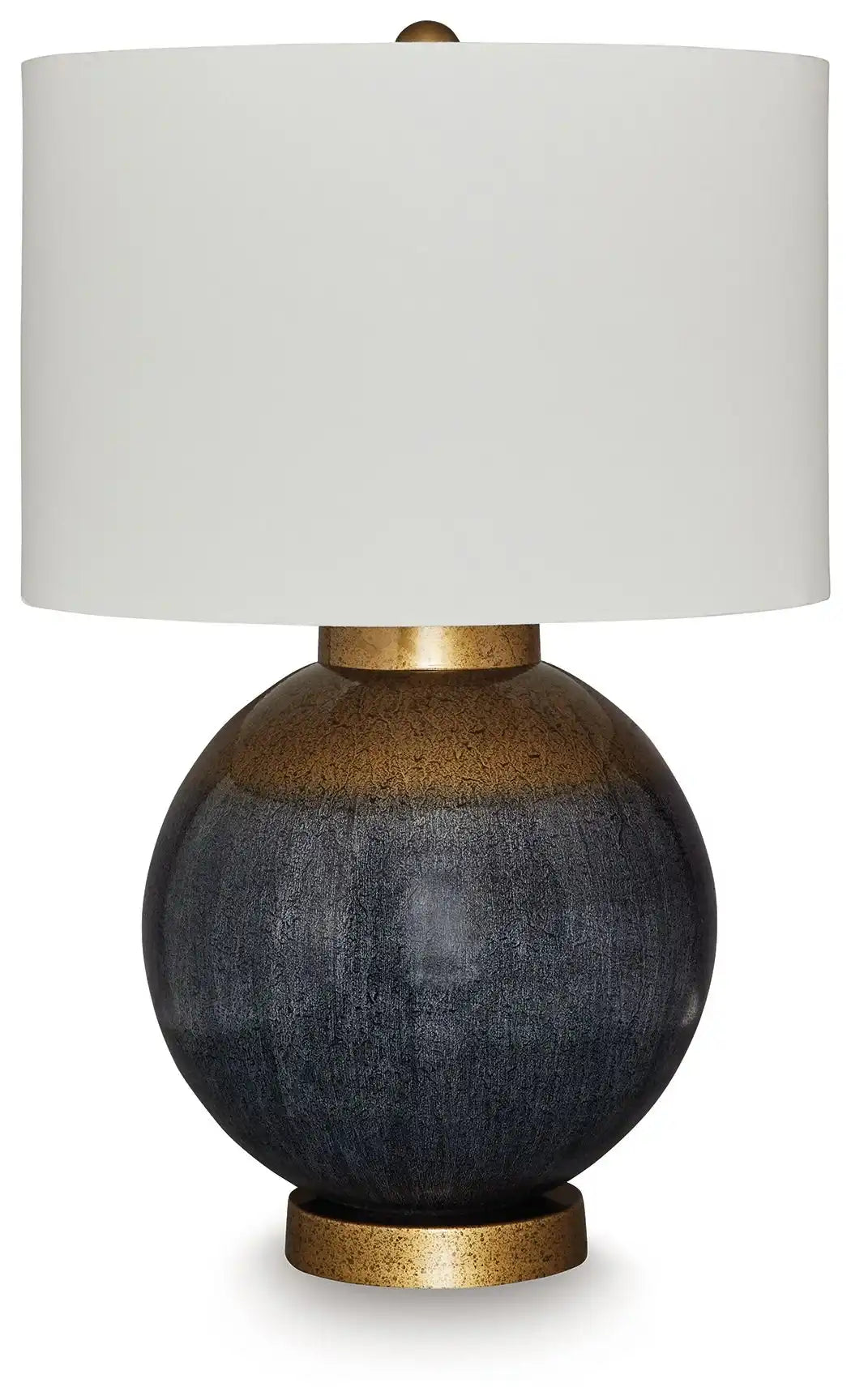 Adara - Metal Table Lamp - Blue / Gold Finish - Best Buy Furniture