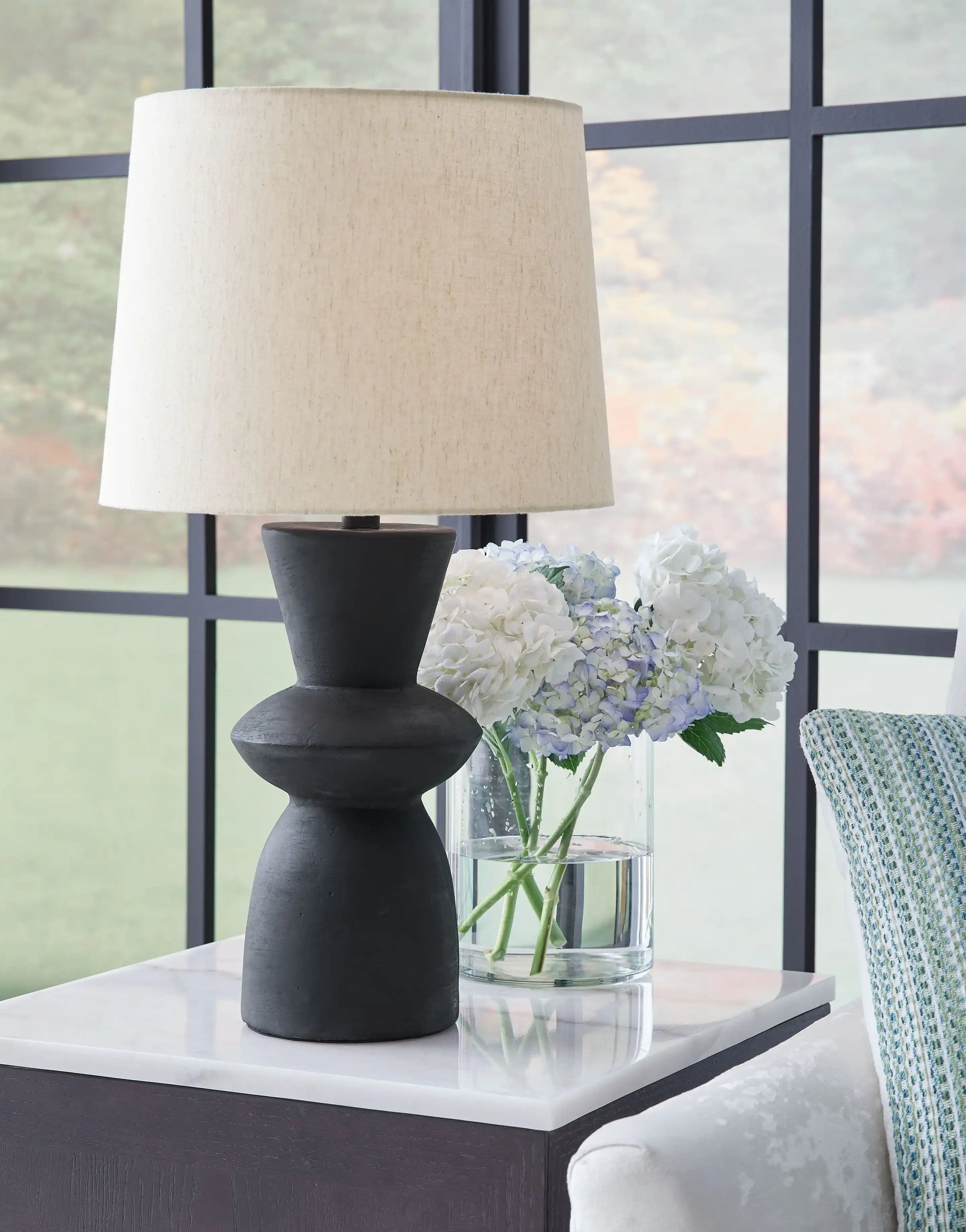 Scarbot - Paper Table Lamp (Set of 2) - Distressed Black - Best Buy Furniture