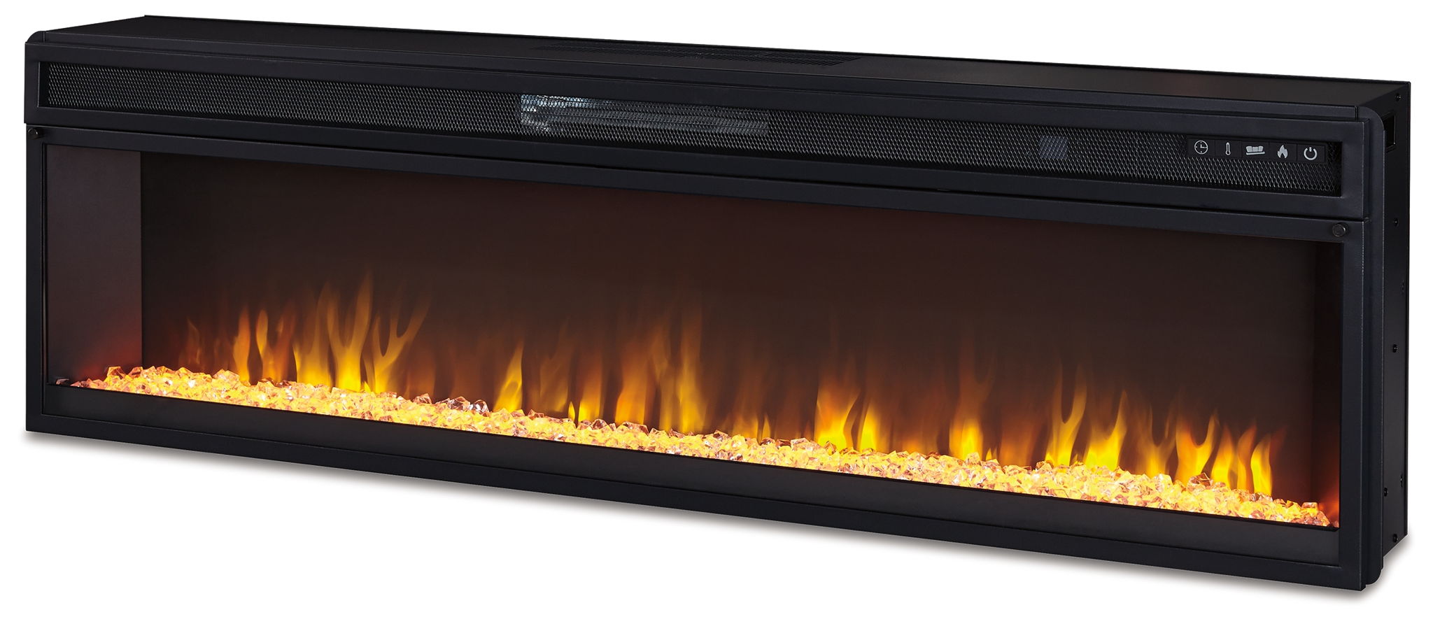 Entertainment Accessories - Wide Fireplace Insert - Black - Best Buy Furniture