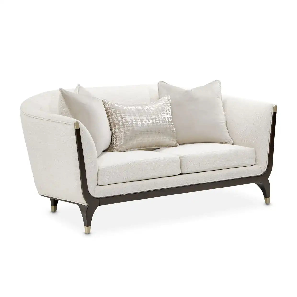 Paris Chic - Loveseat - Cremini / Espresso - Best Buy Furniture